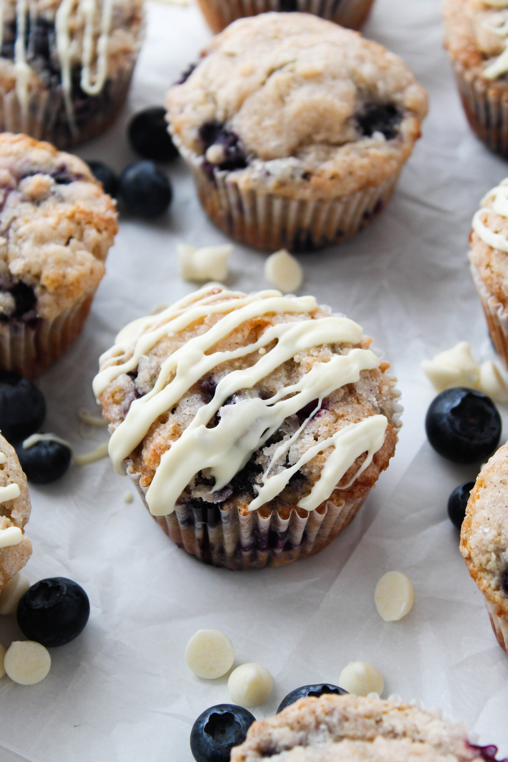 White Chocolate Blueberry Muffins
