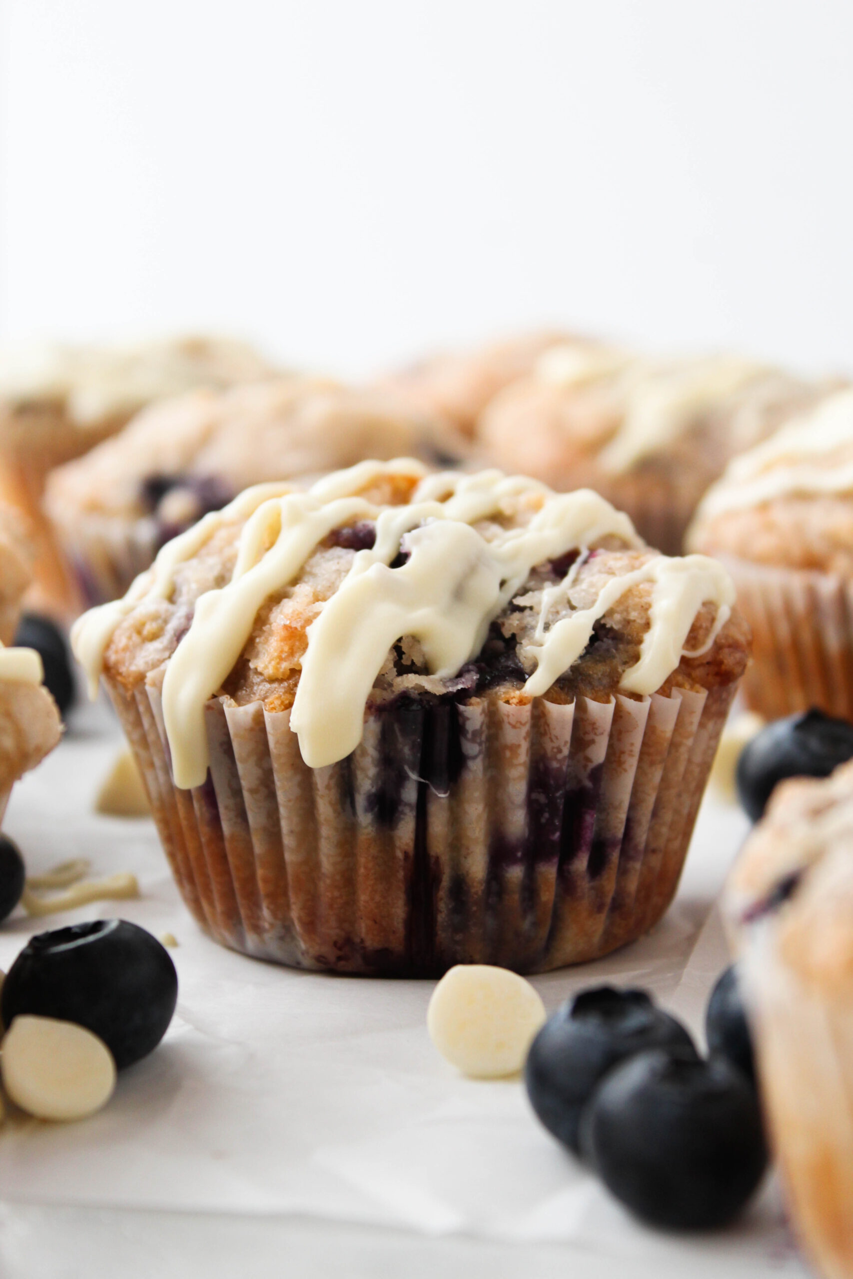 White Chocolate Blueberry Muffins