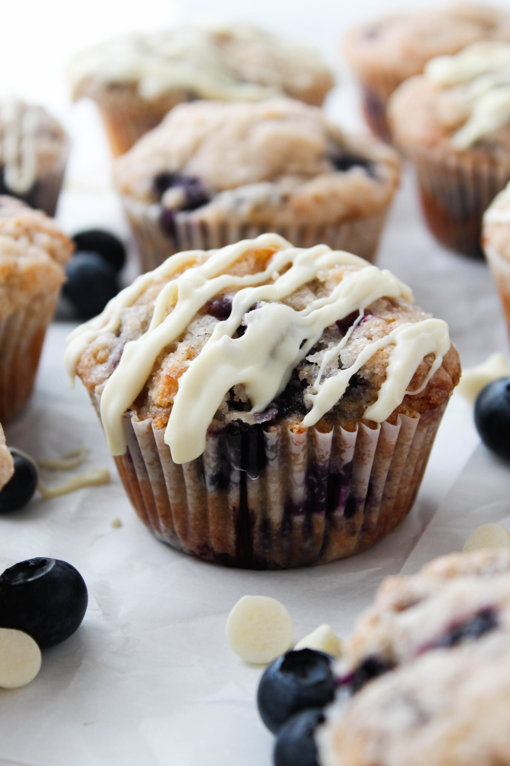 White Chocolate Blueberry Muffins