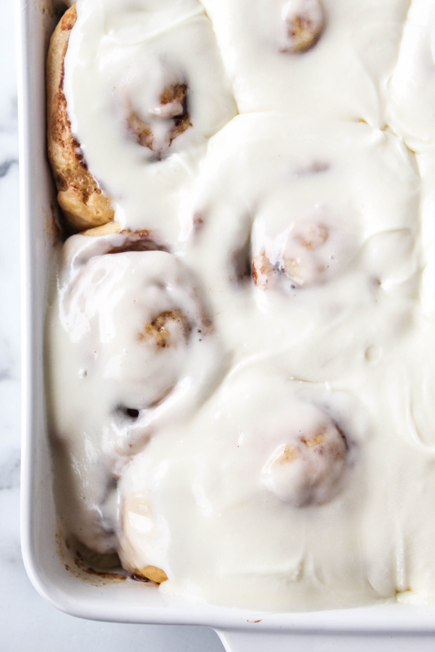 Viral TikTok cinnamon rolls baked in heavy cream until fluffy and golden