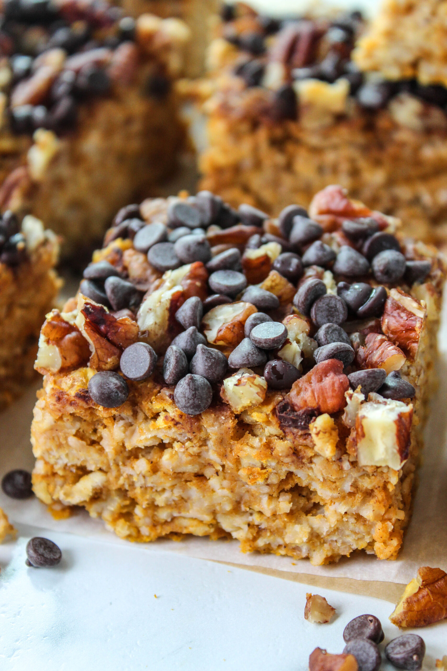 Vegan Pumpkin Oatmeal Squares
