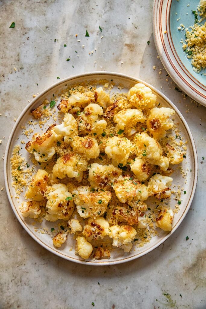 Garlic Butter Sautéed Cauliflower with Breadcrumbs