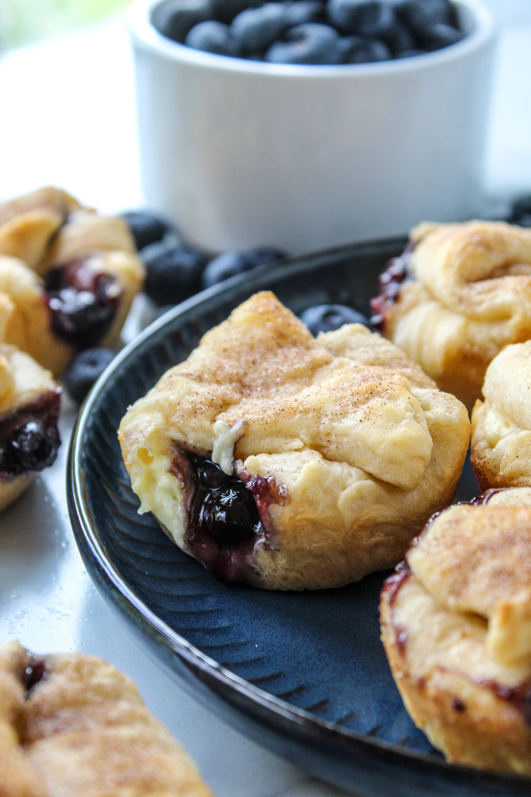 Blueberry Cheesecake Crescent Muffins