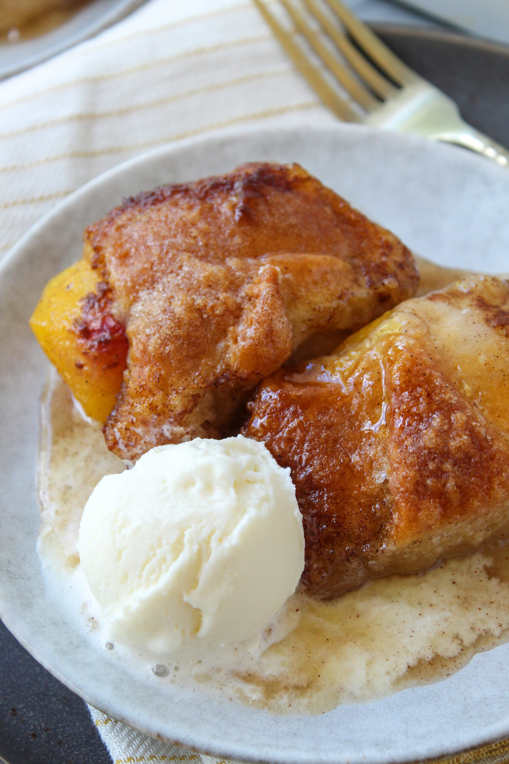 Peach Dumplings with Crescent Rolls Recipe