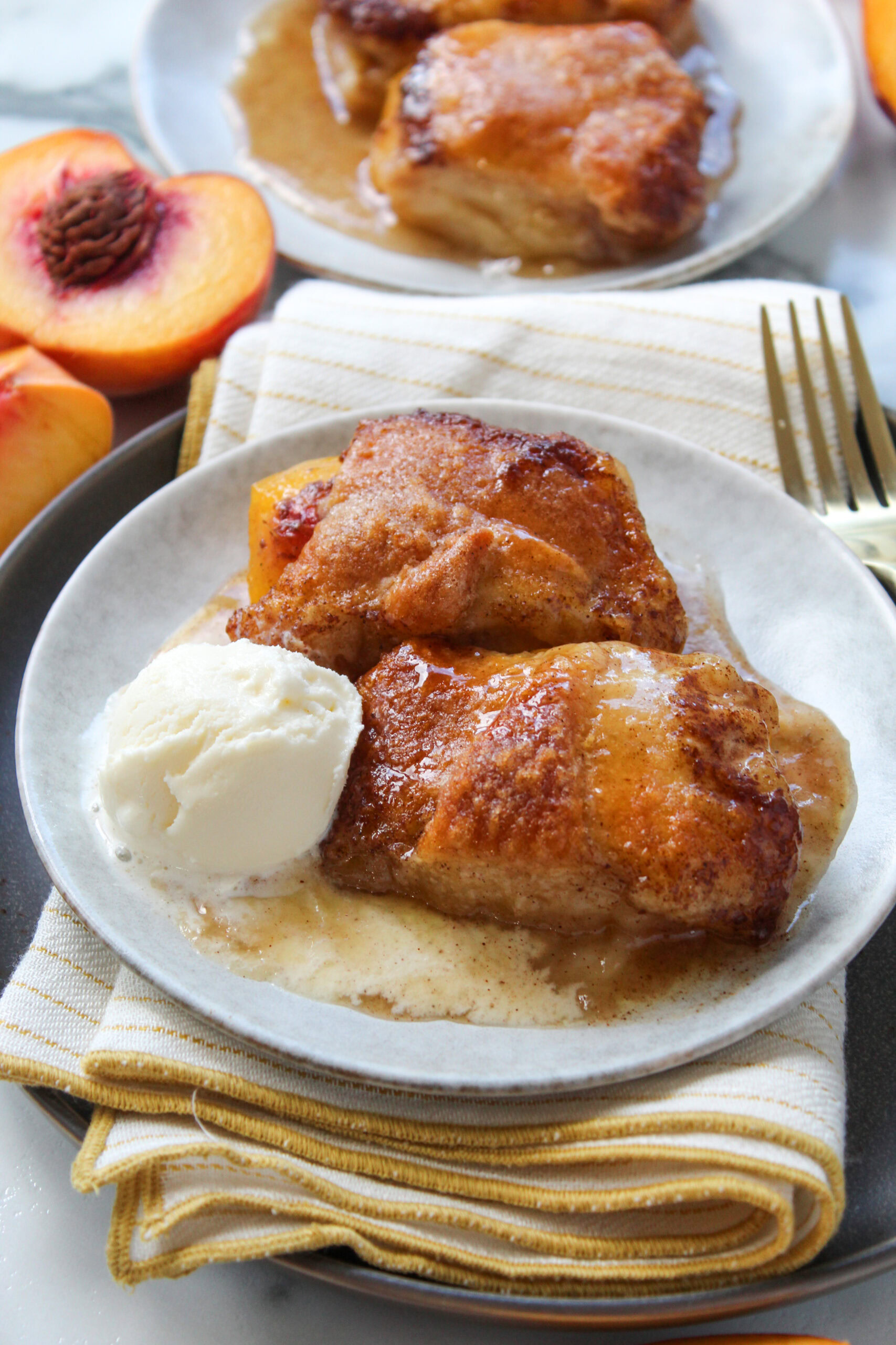 Peach Dumplings with Crescent Rolls Recipe