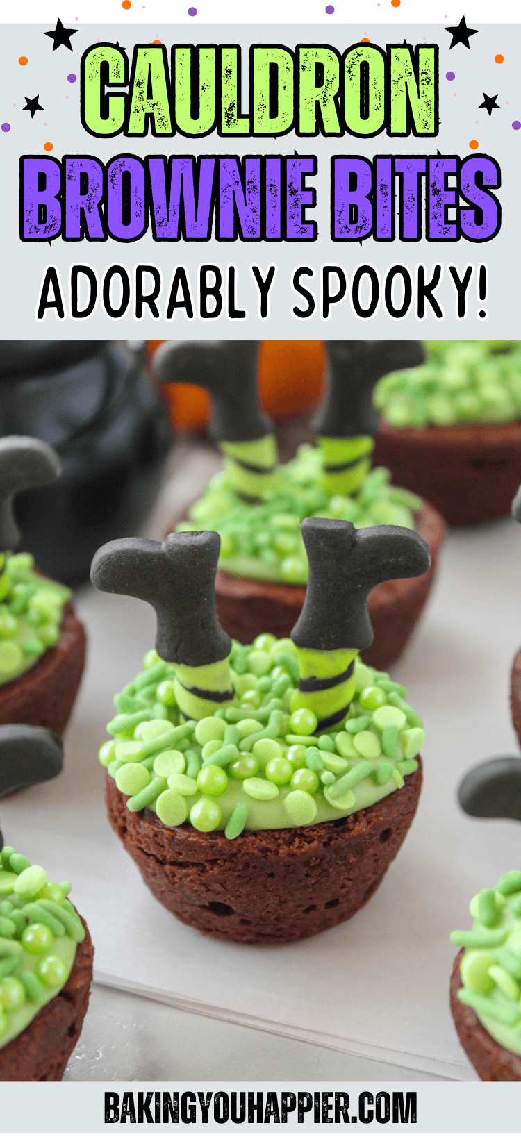 Witch Cauldron Brownie Bites