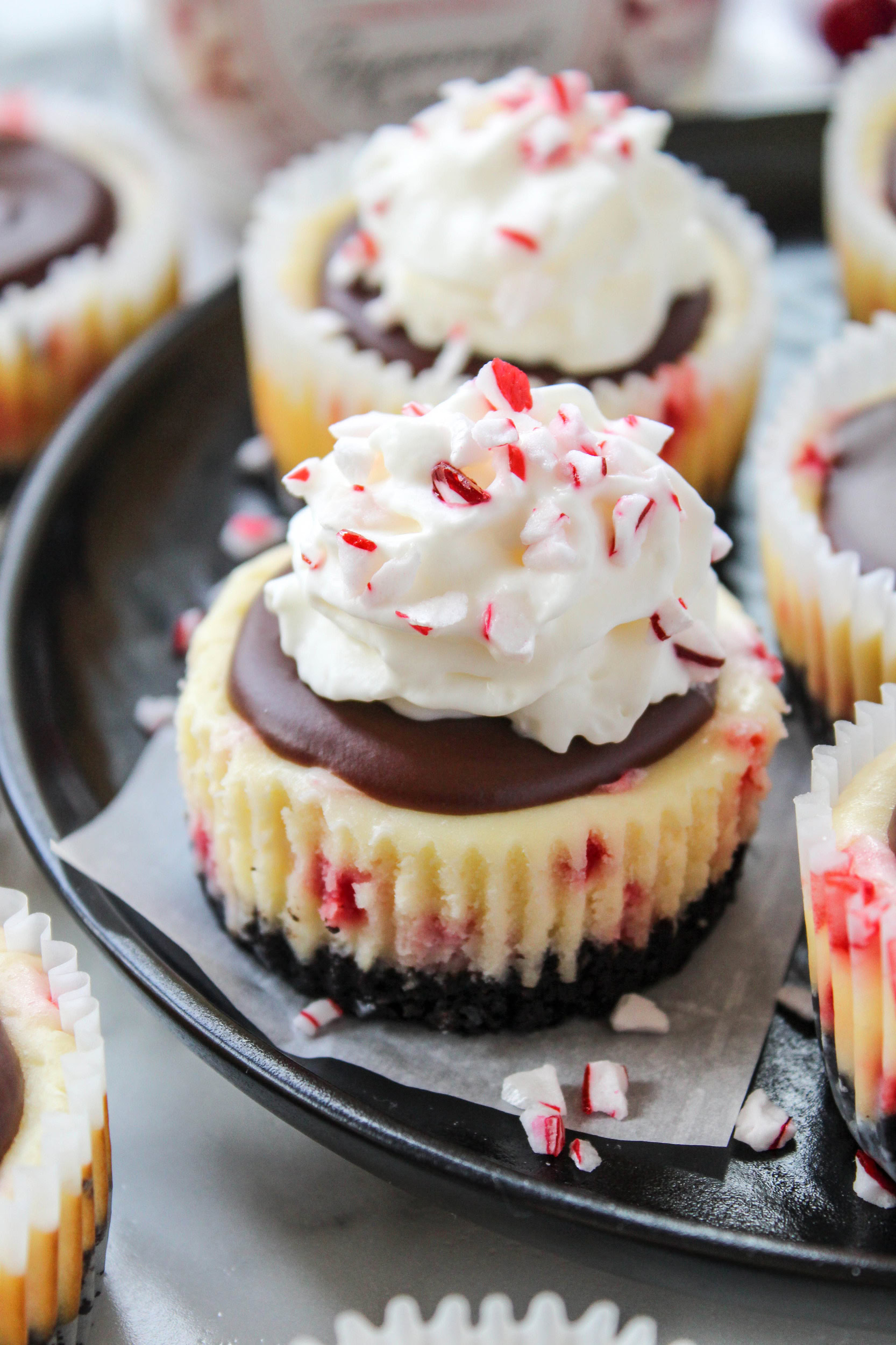 Mini Peppermint Cheesecakes