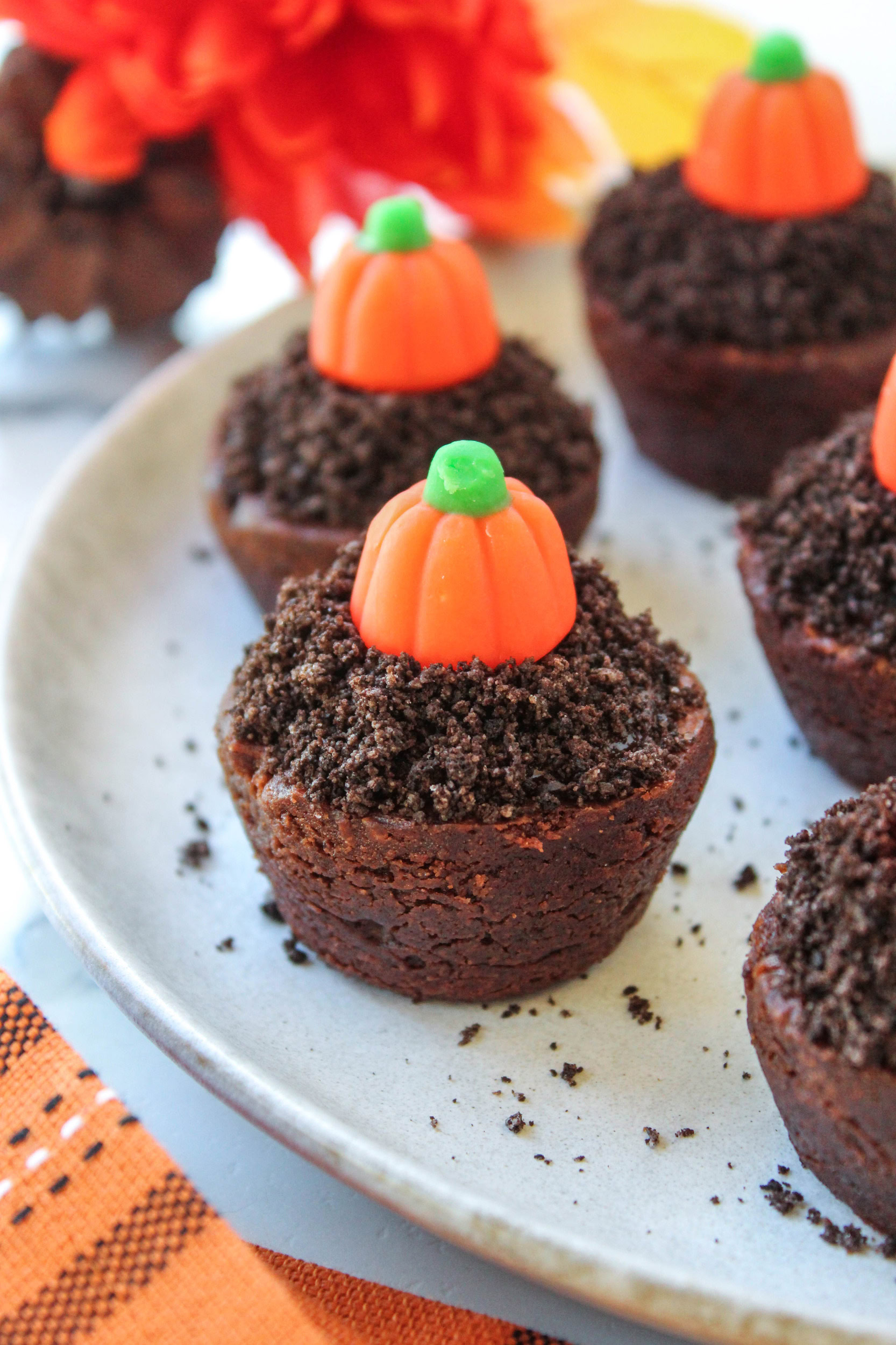 Pumpkin Patch Brownie Bites