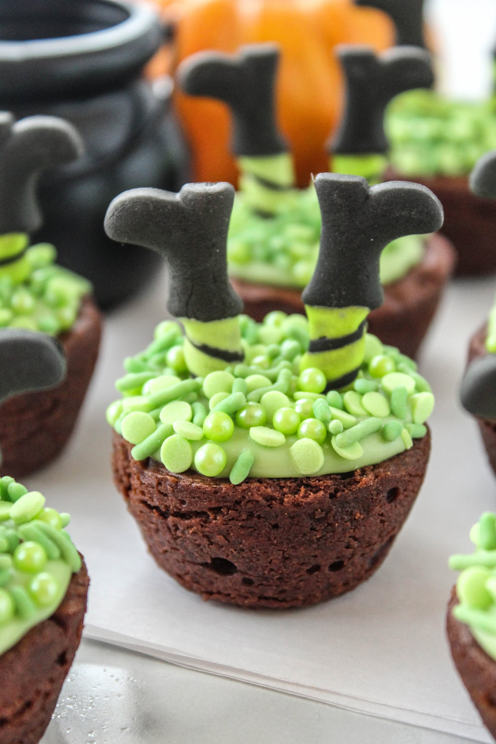 Witch Cauldron Brownie Bites