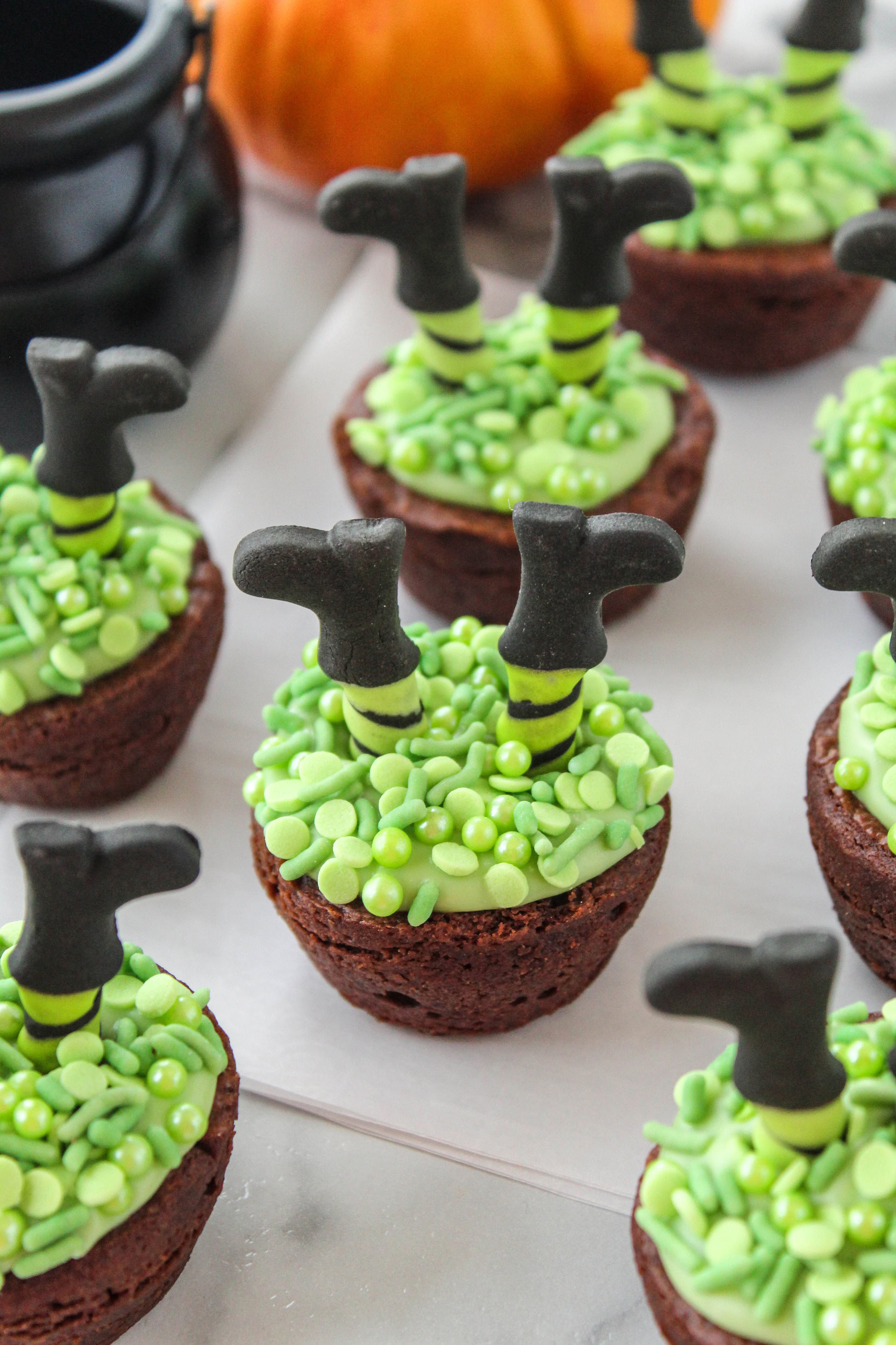 Witch Cauldron Brownie Bites