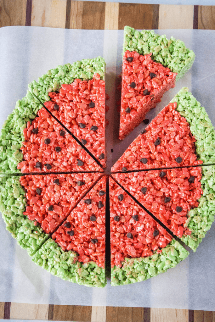 Watermelon Rice Krispie Treats