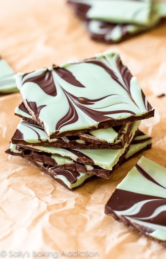 Mint Chocolate Swirl Bark