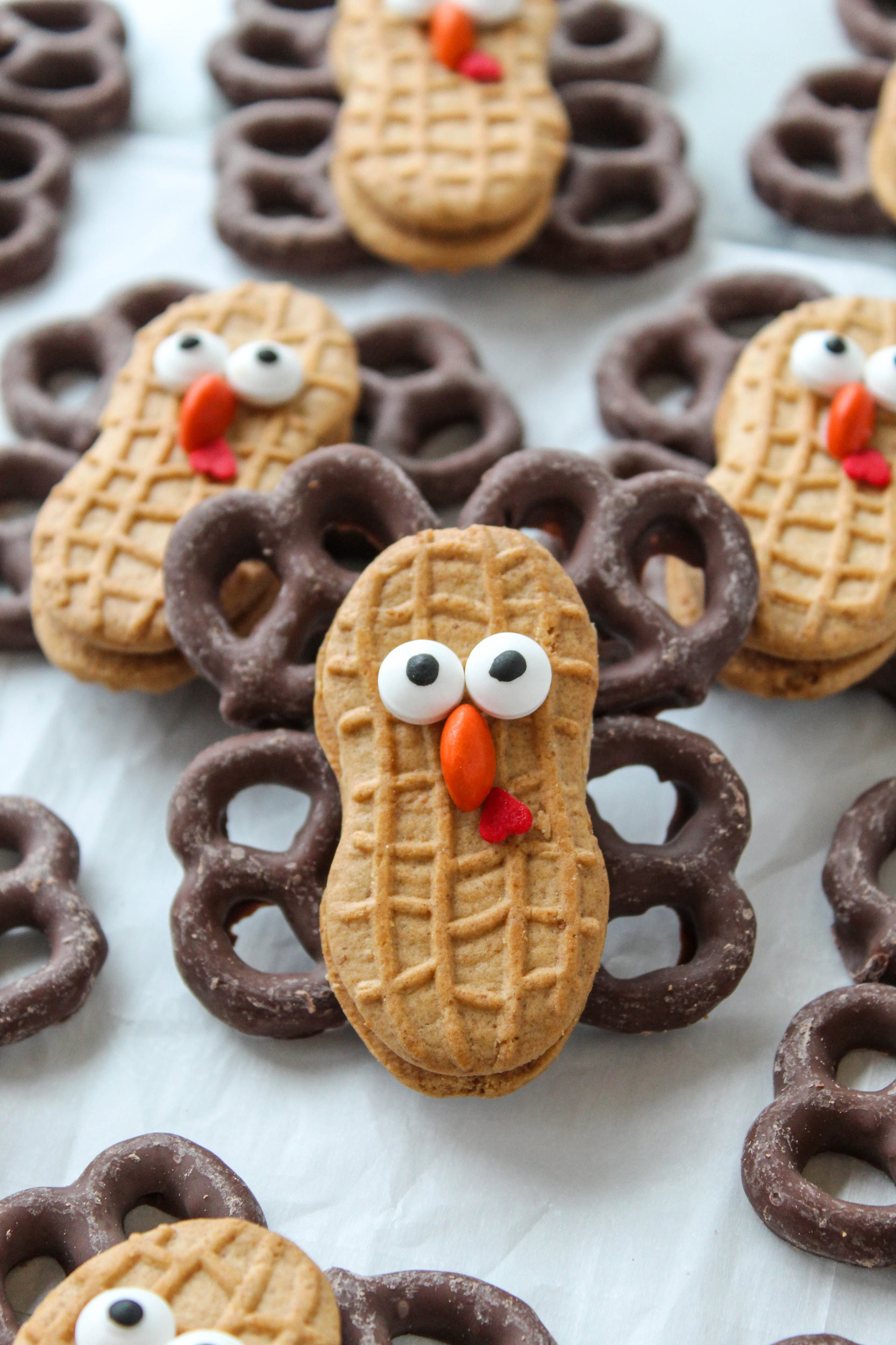 Nutter Butter Pretzel Turkeys