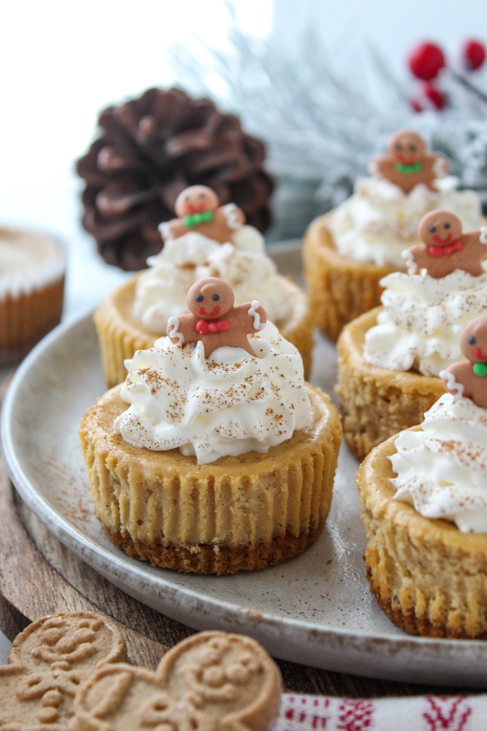 Mini Gingerbread Cheesecakes