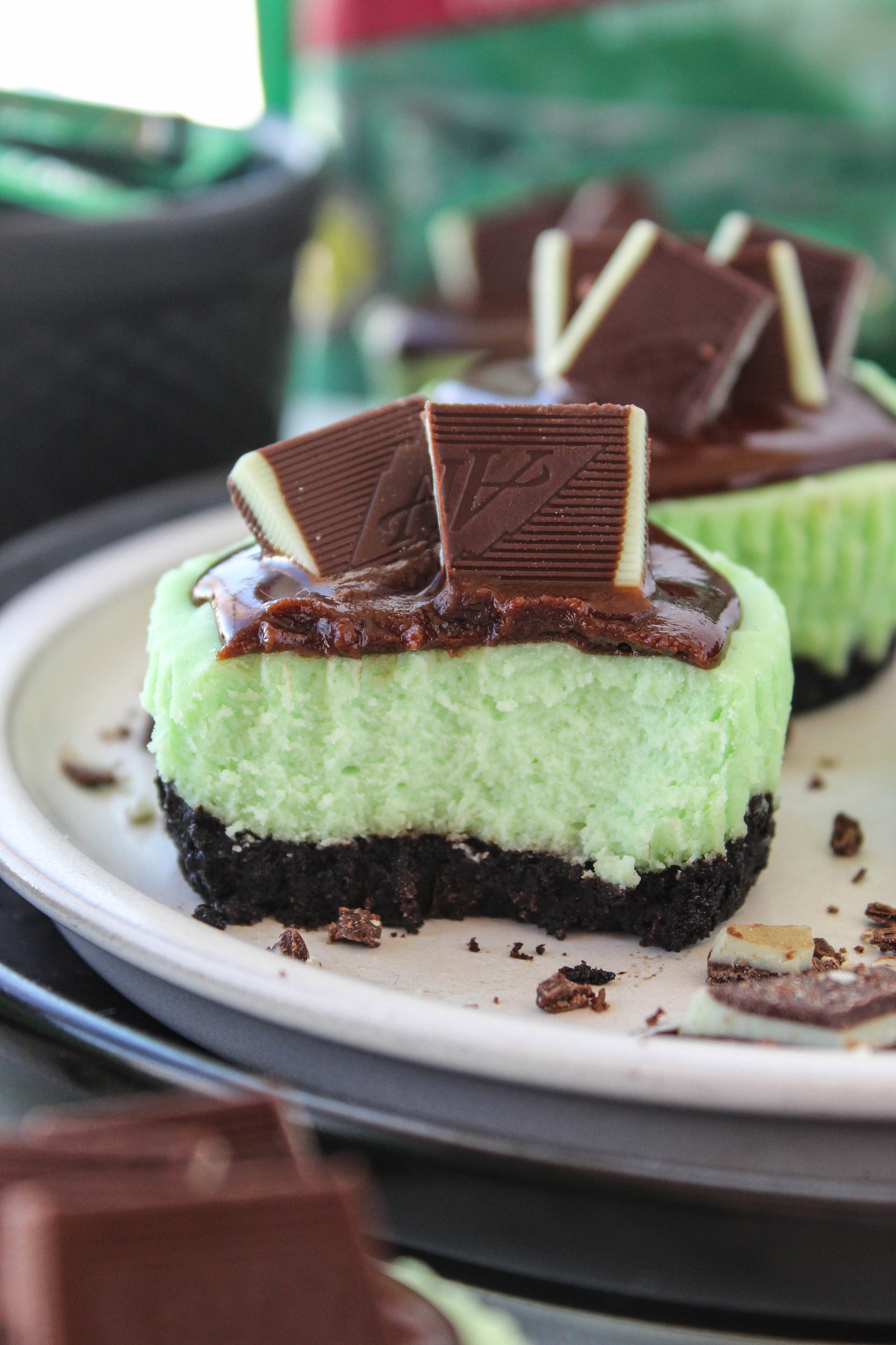 Andes Mint Mini Cheesecakes