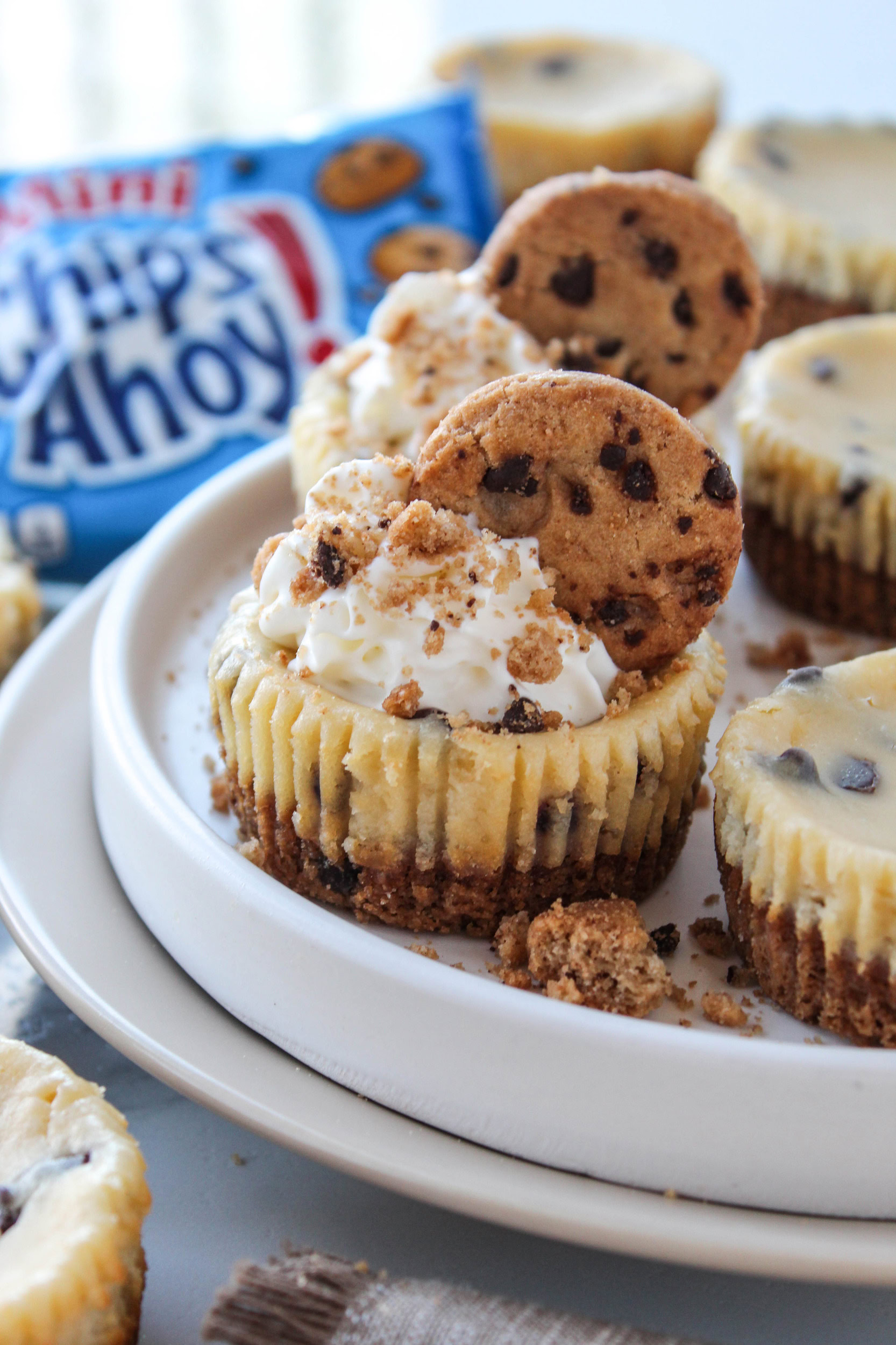 Mini Chocolate Chip Cookie Cheesecakes