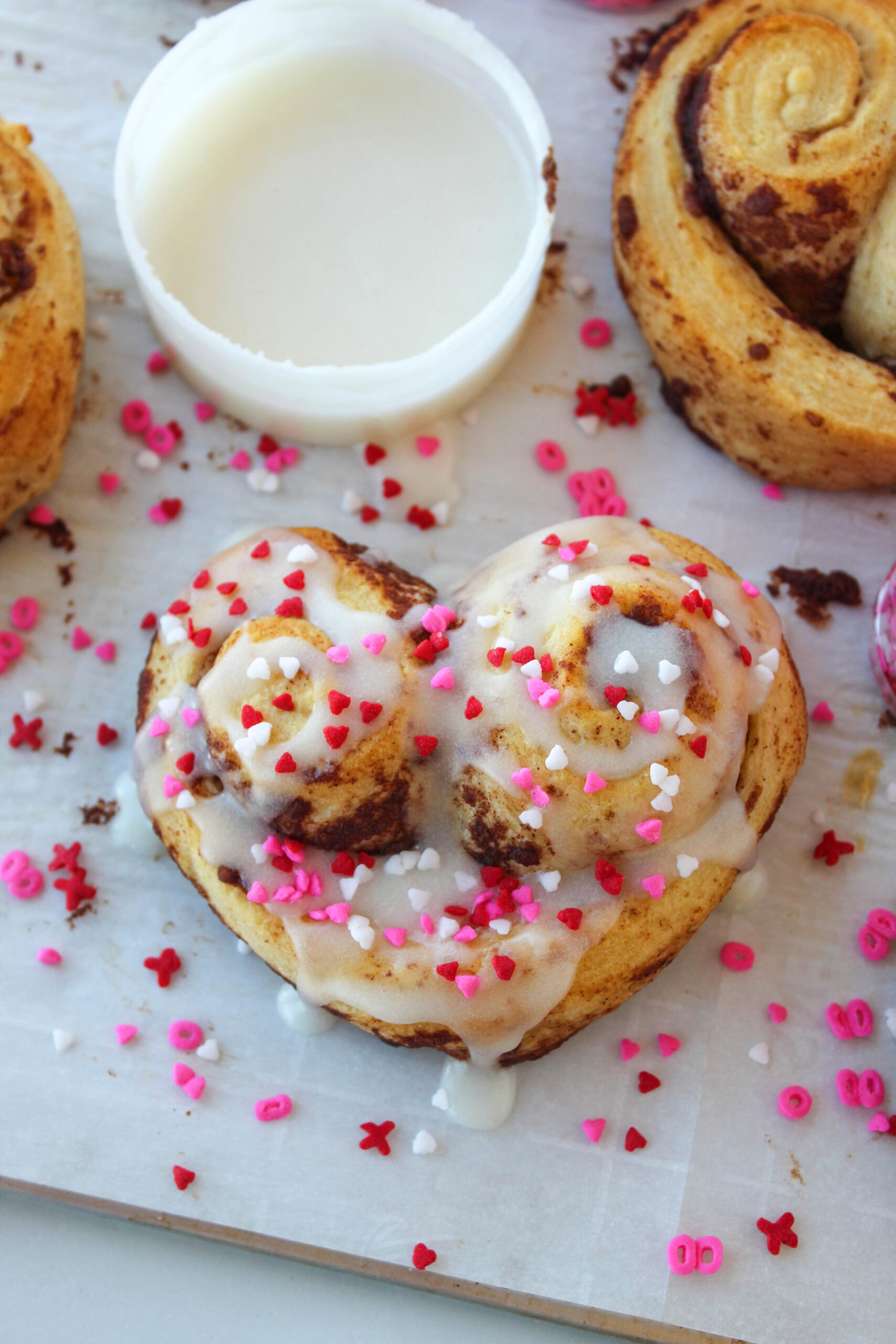 Valentine’s Day Cinnamon Rolls