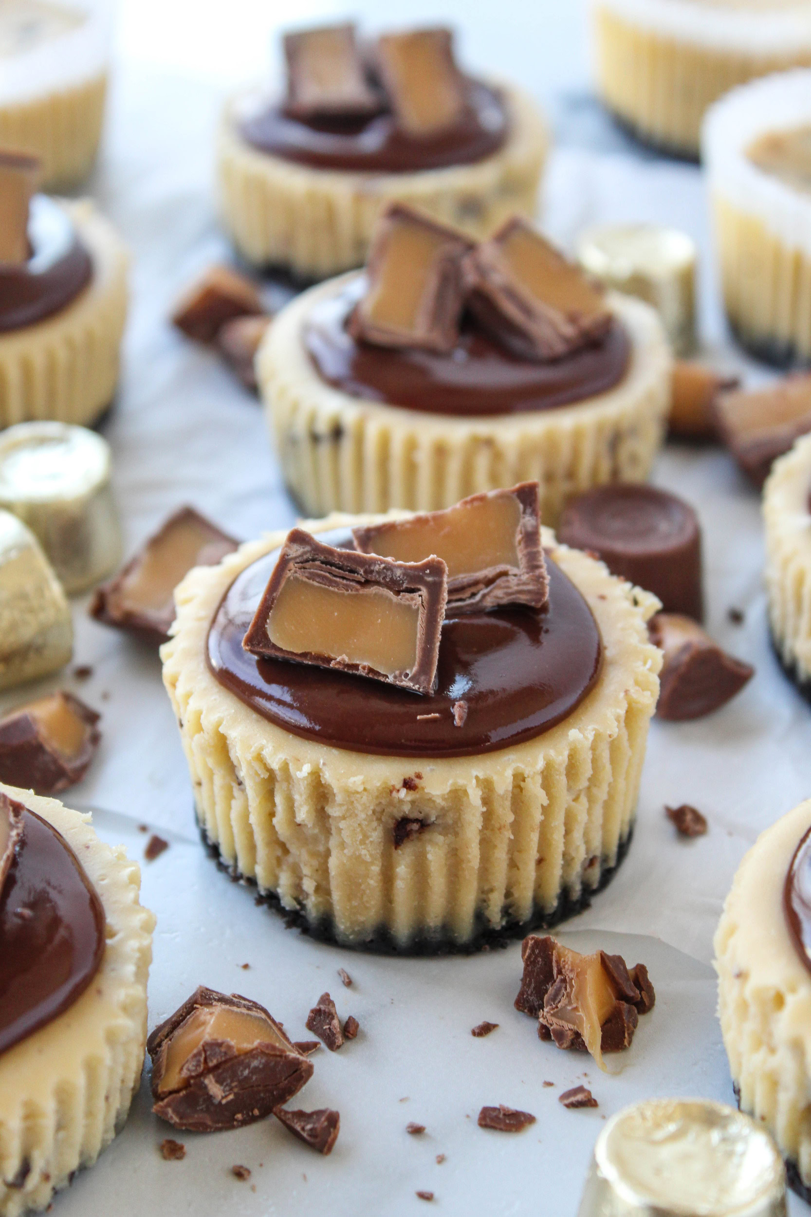 Mini Rolo Cheesecakes