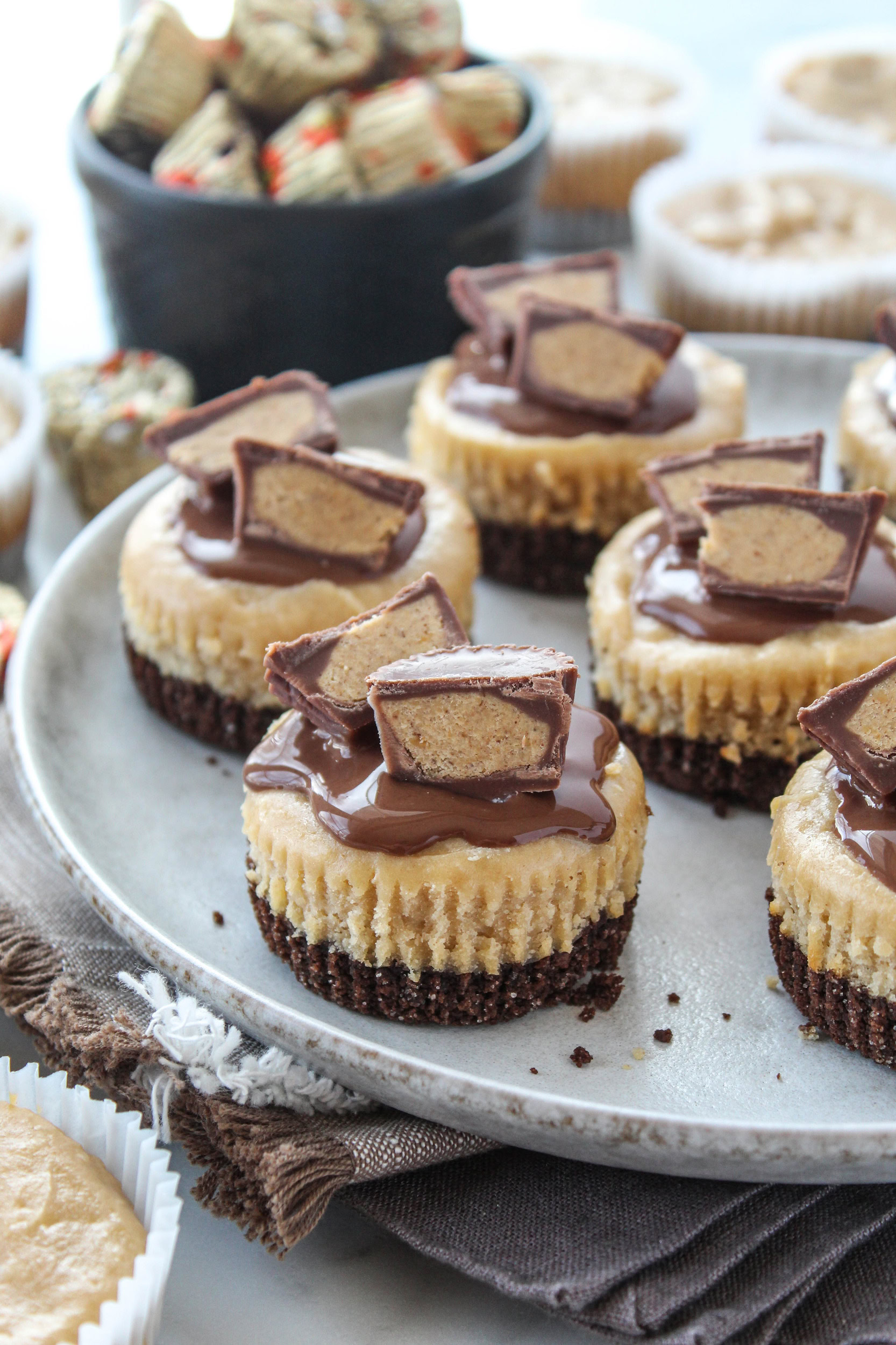 Mini Peanut Butter Cheesecakes