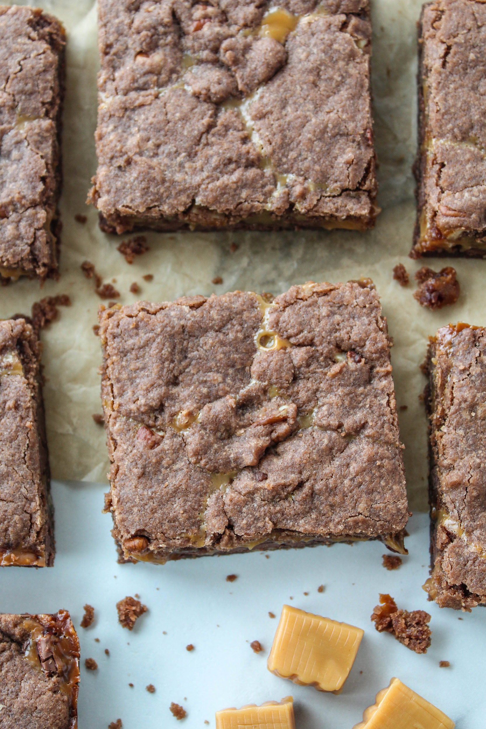 Cake Mix Caramel Brownies