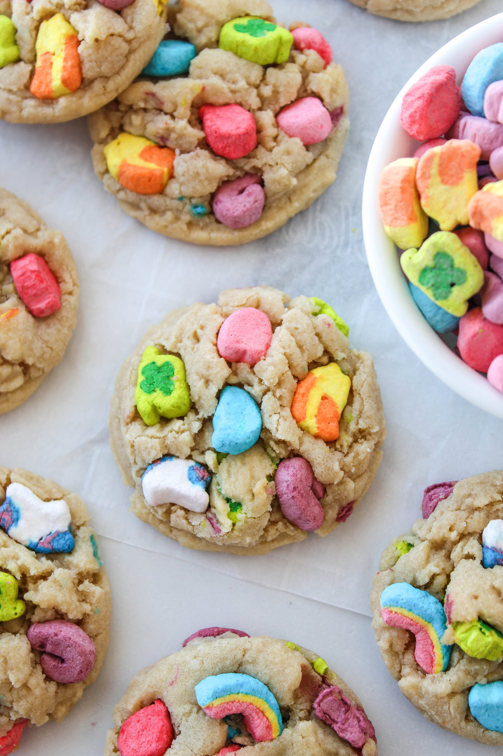 Soft & Chewy Lucky Charms Cookies