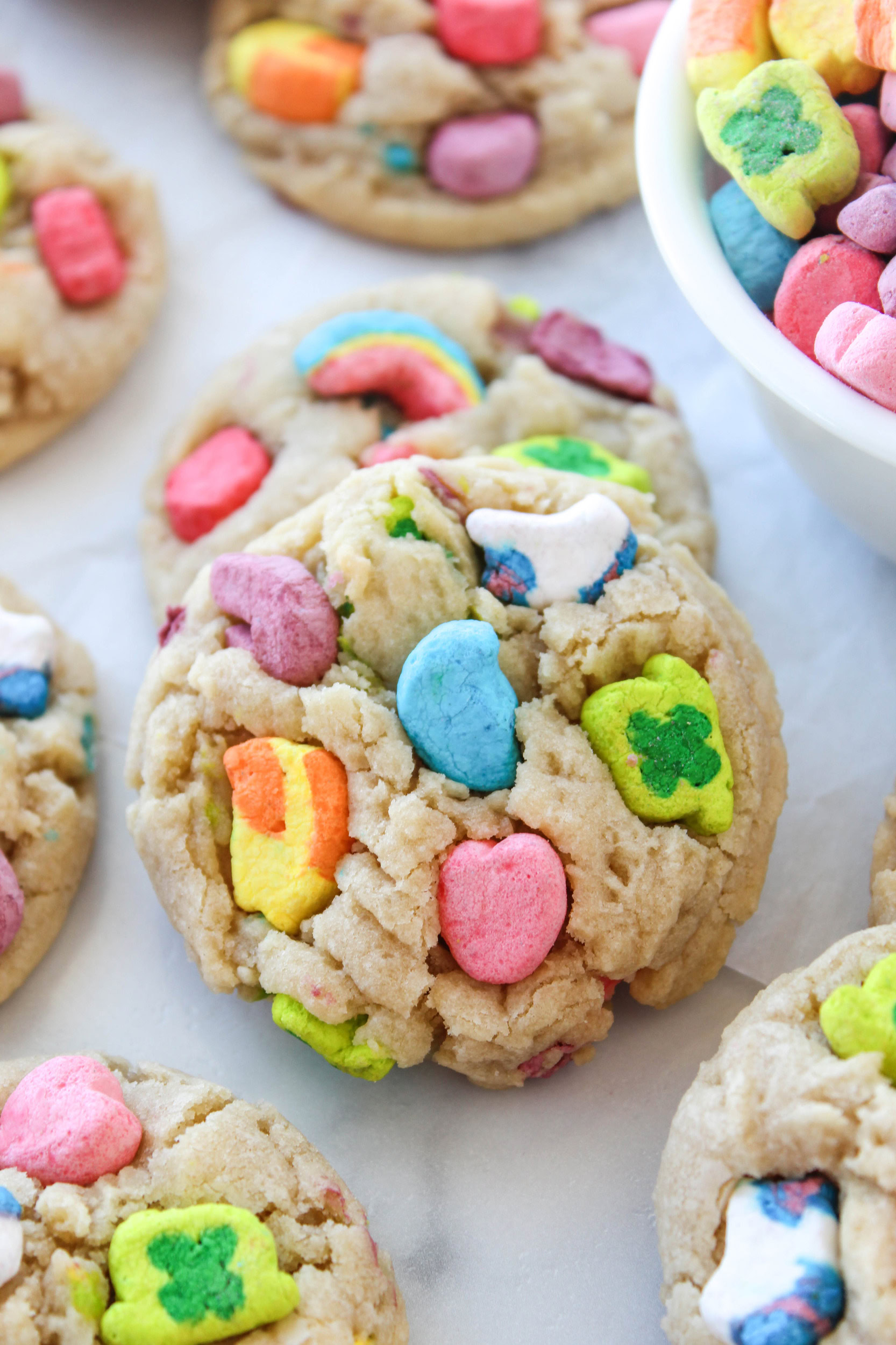 Soft & Chewy Lucky Charms Cookies