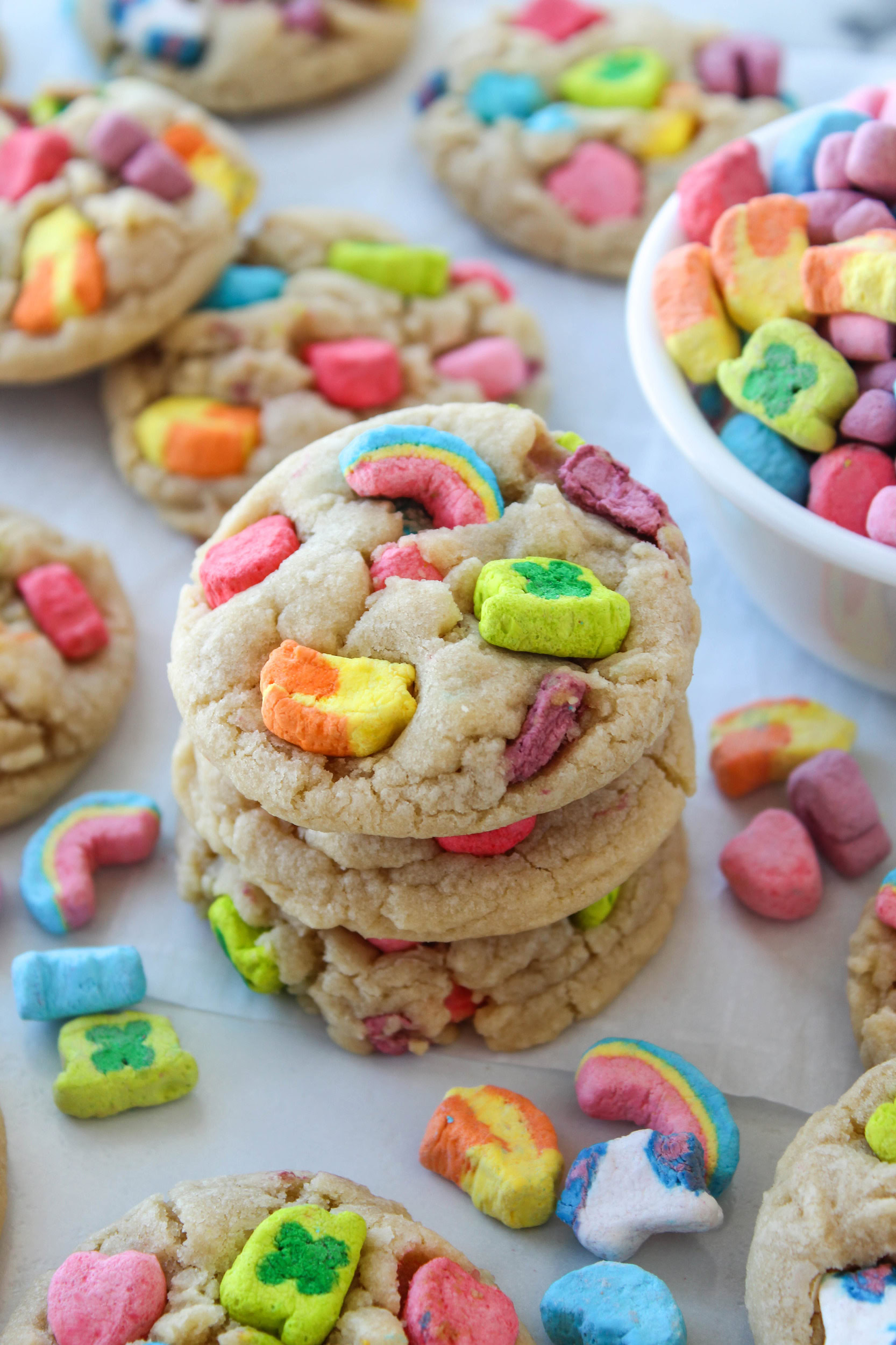 Soft & Chewy Lucky Charms Cookies