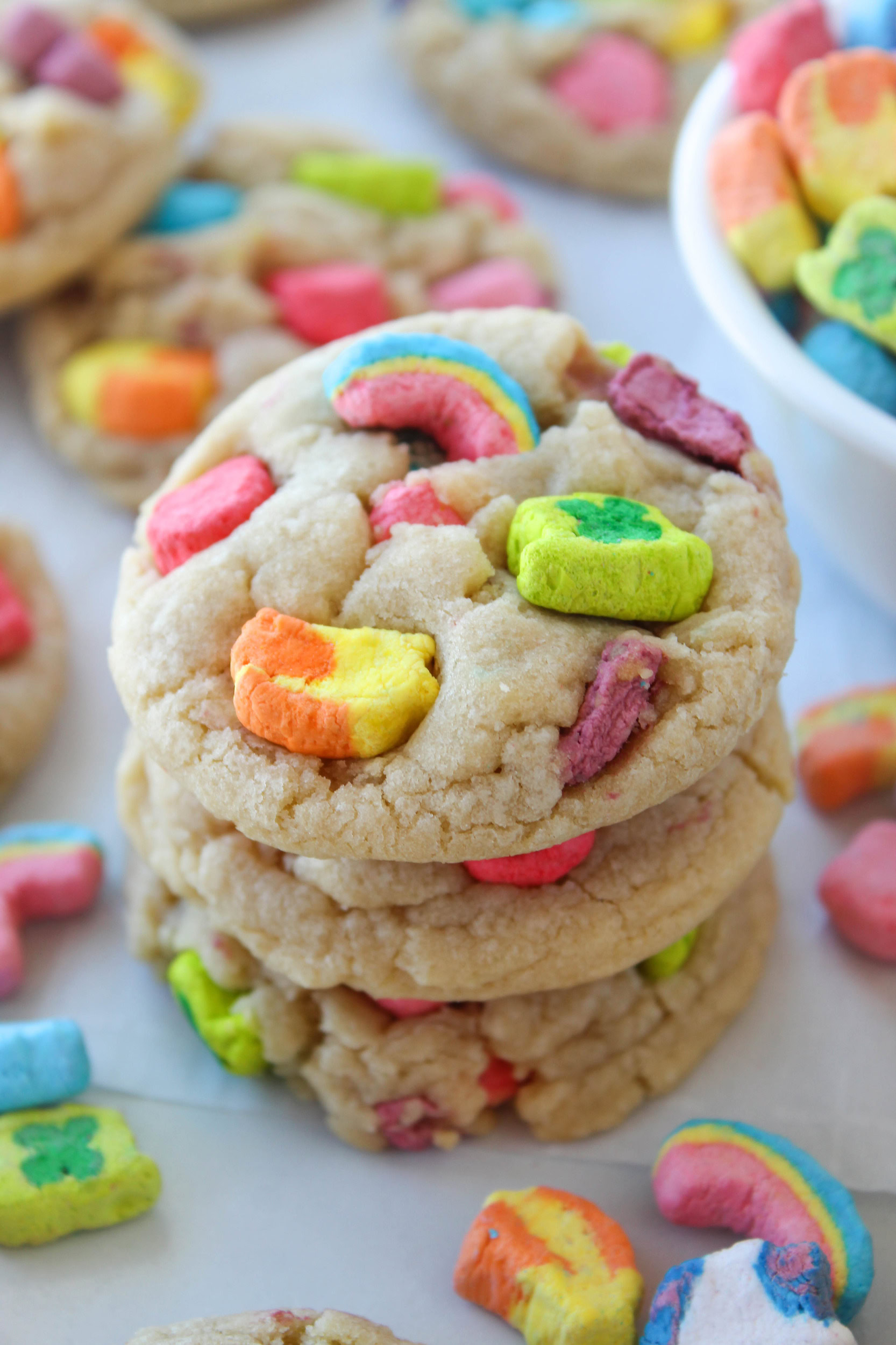Soft & Chewy Lucky Charms Cookies