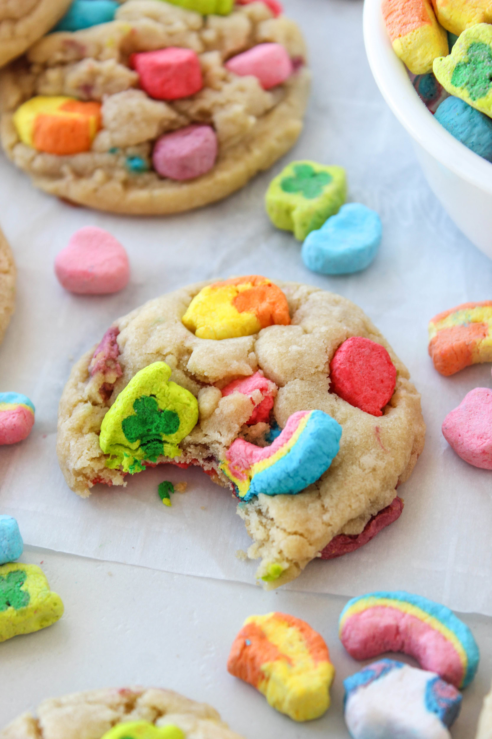 Soft & Chewy Lucky Charms Cookies