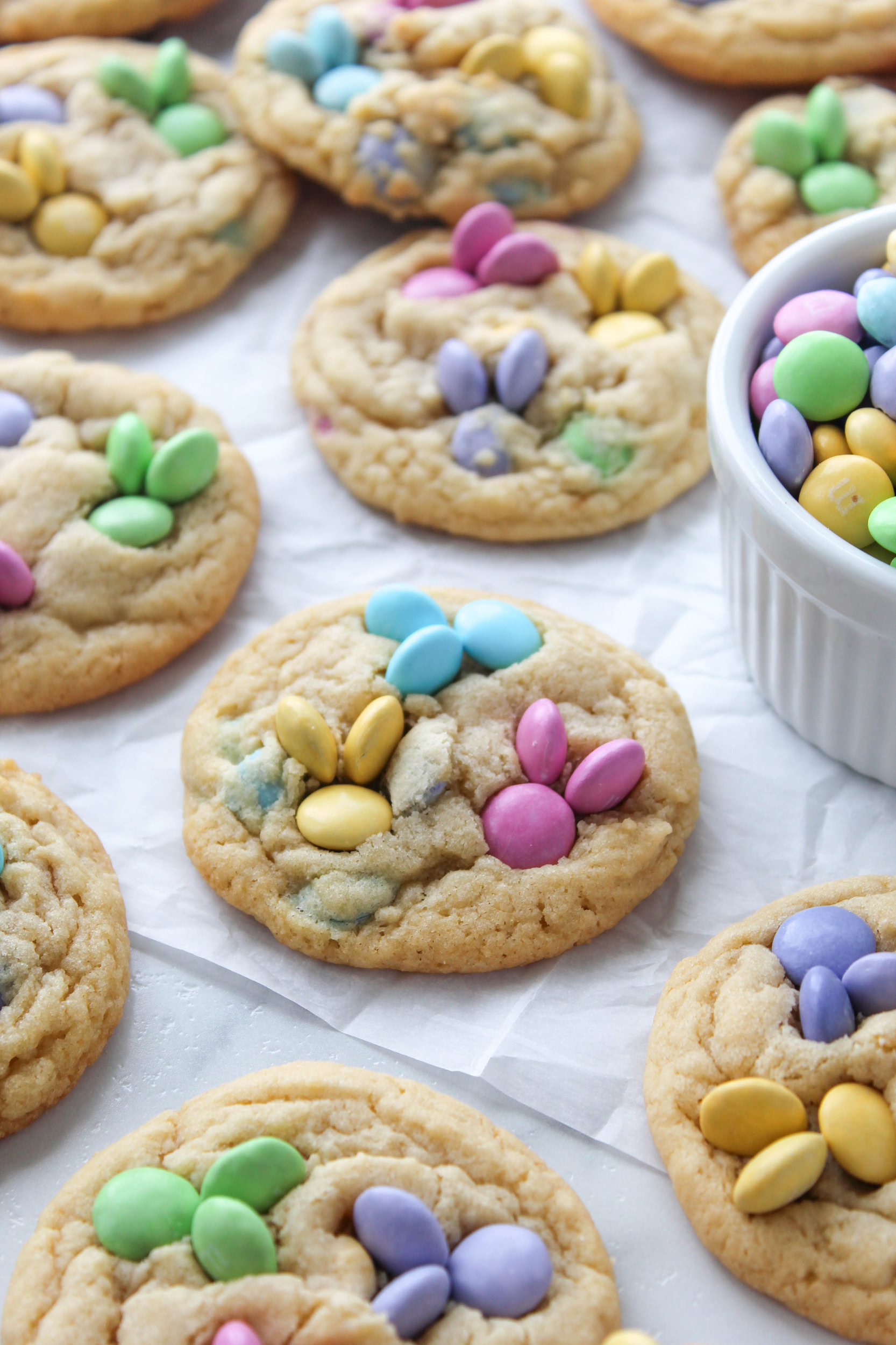 Easter Bunny M&M Cookies