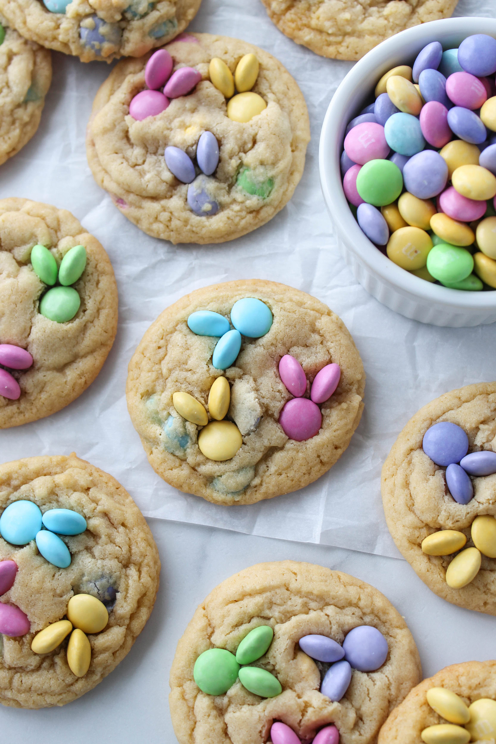 Easter Bunny M&M Cookies