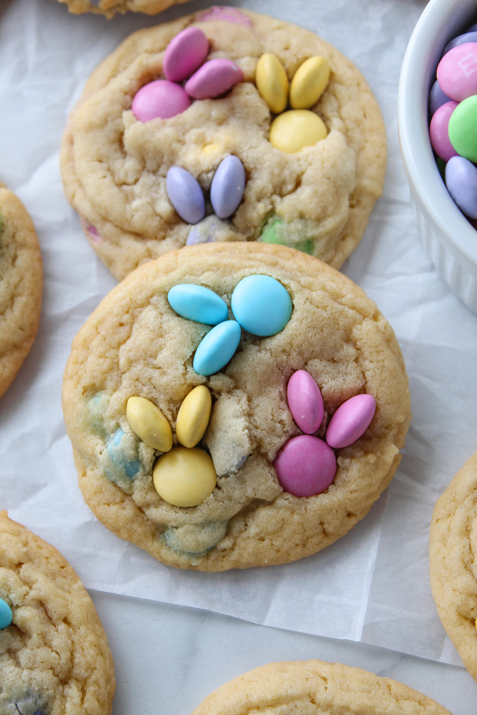 Easter Bunny M&M Cookies