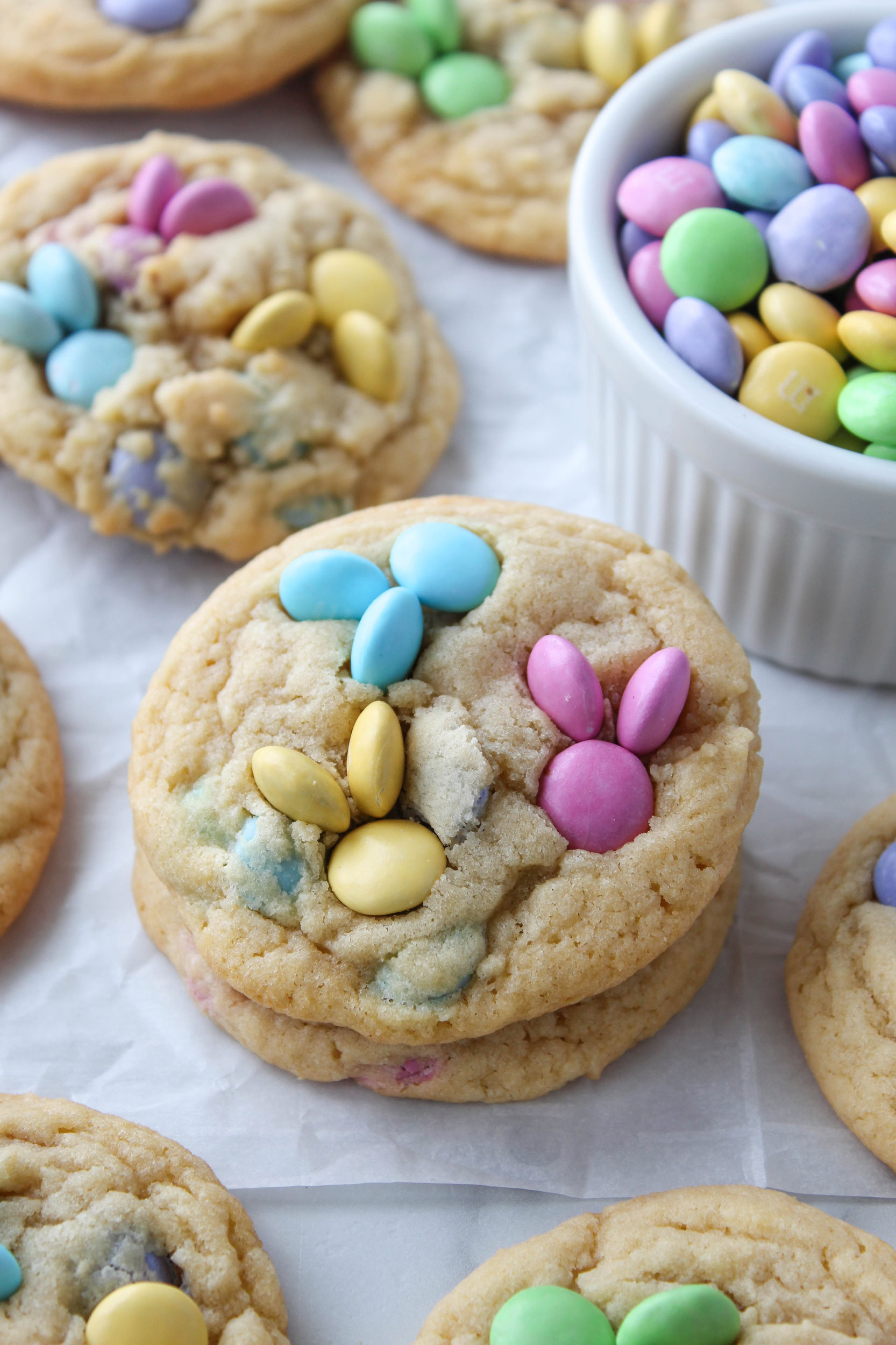 Easter Bunny M&M Cookies