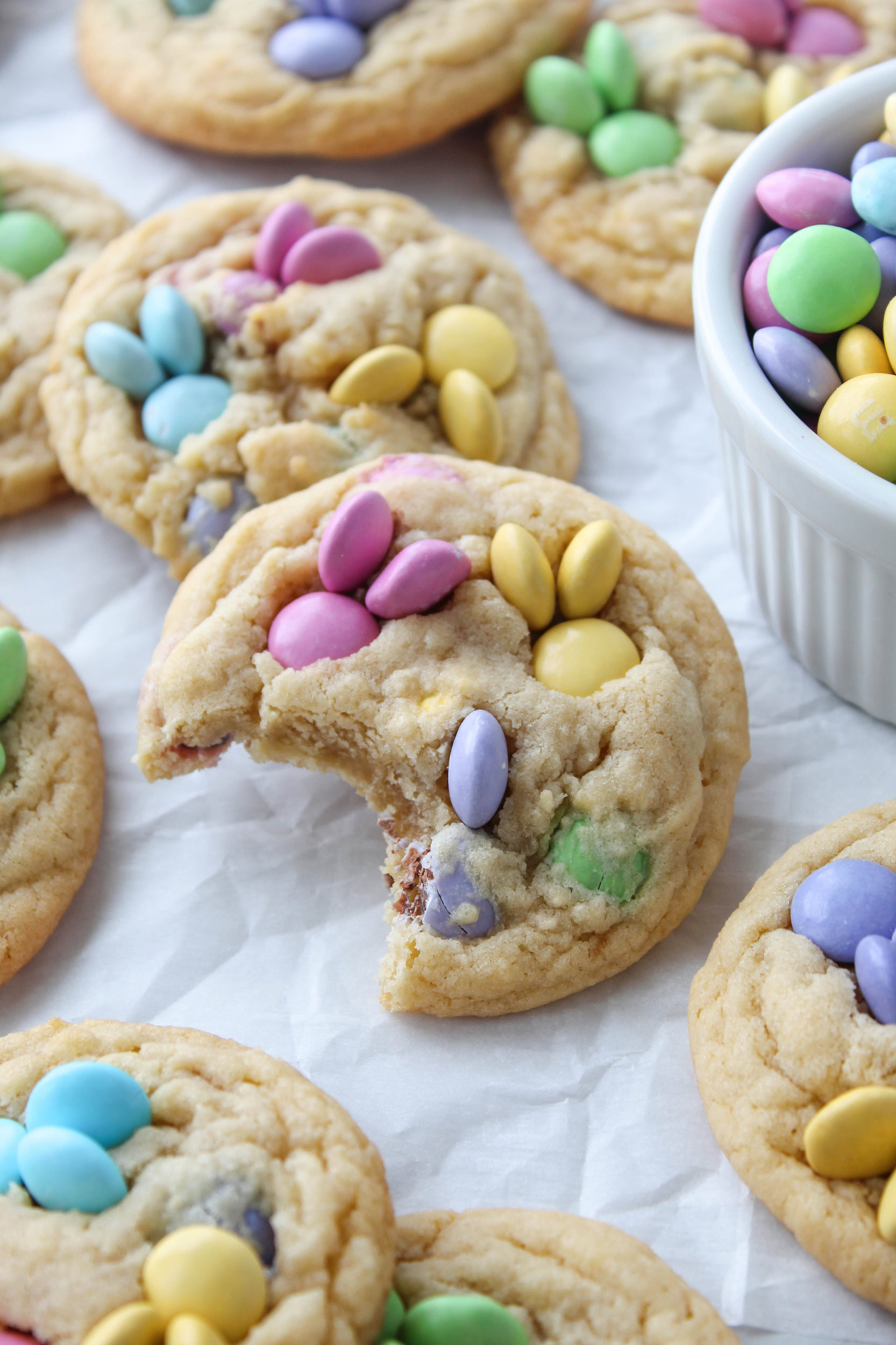 Easter Bunny M&M Cookies