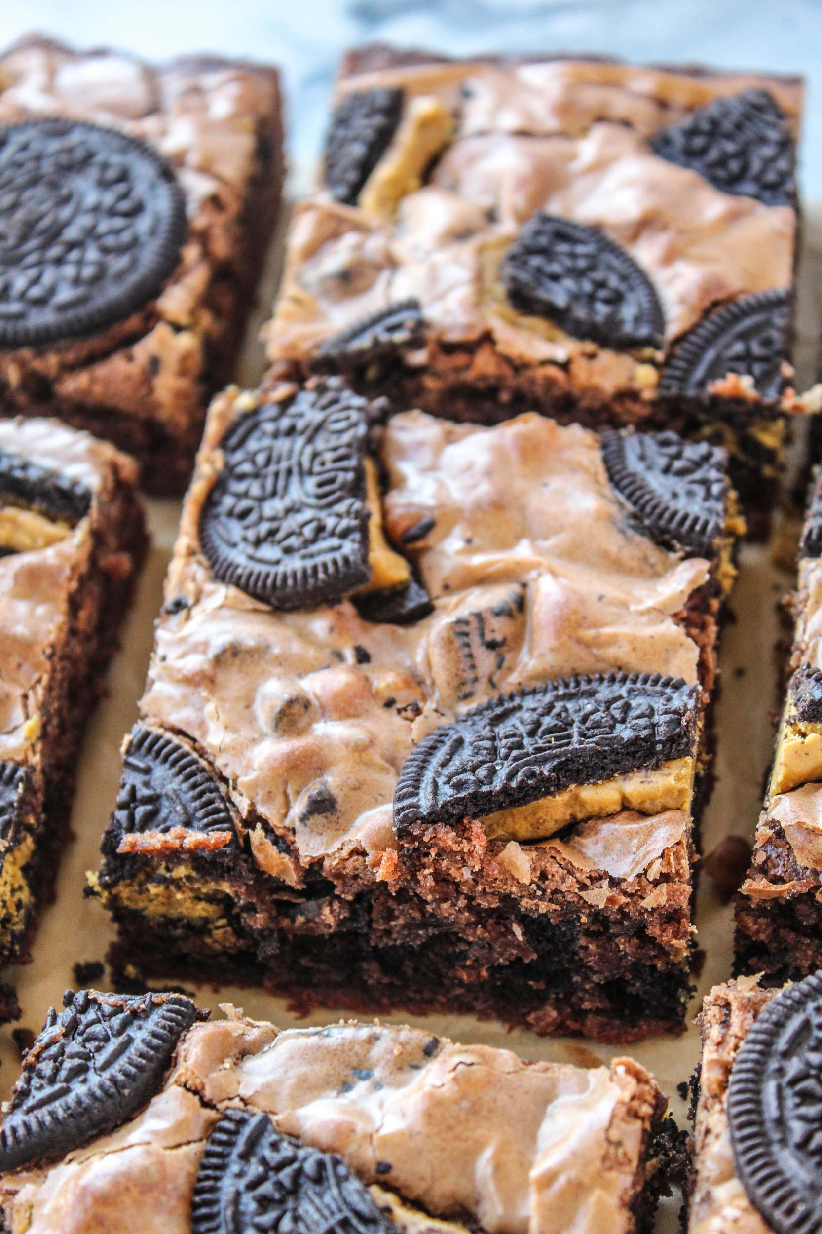 Toffee Oreo Brownies