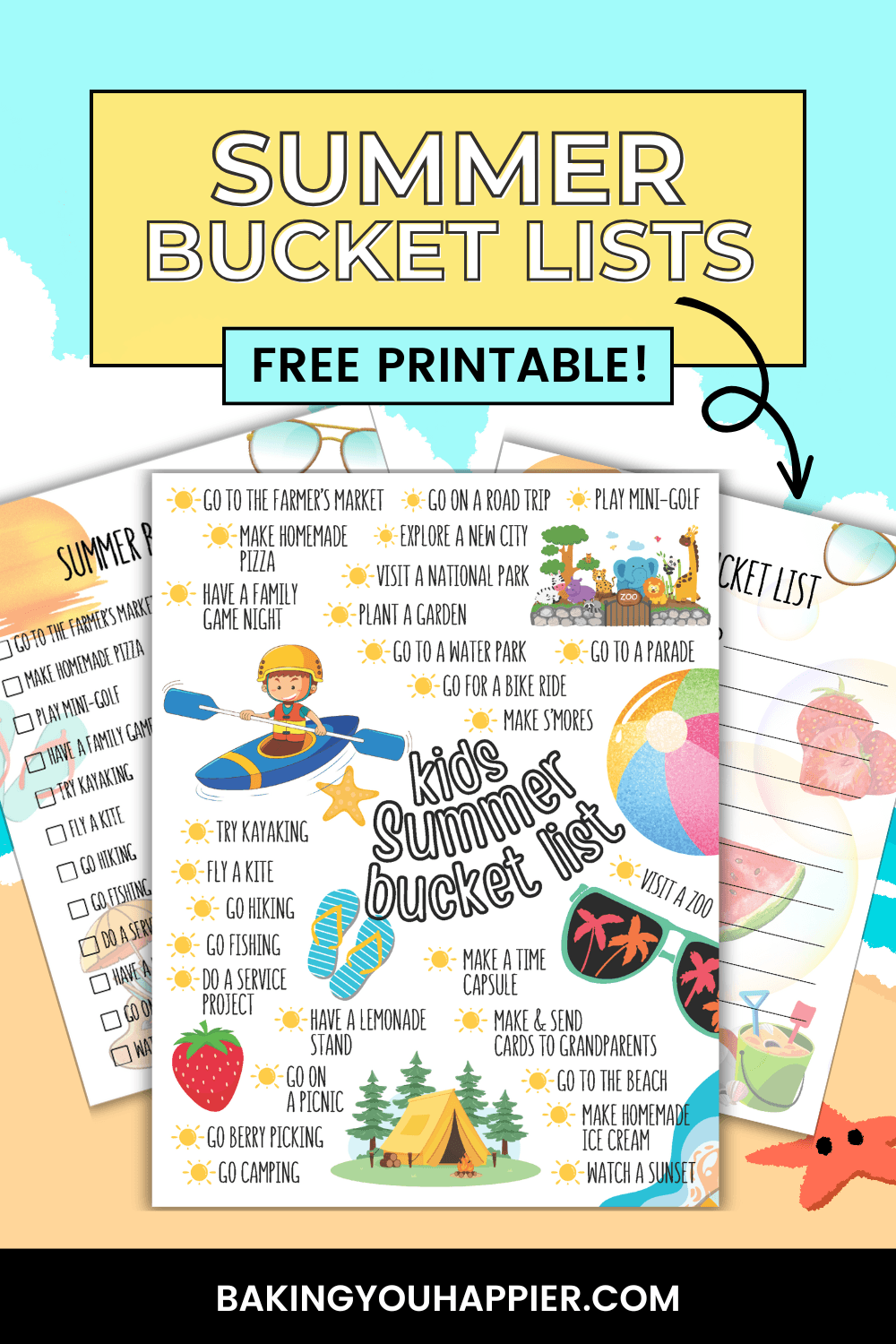 Free Printable Summer Bucket List Ideas