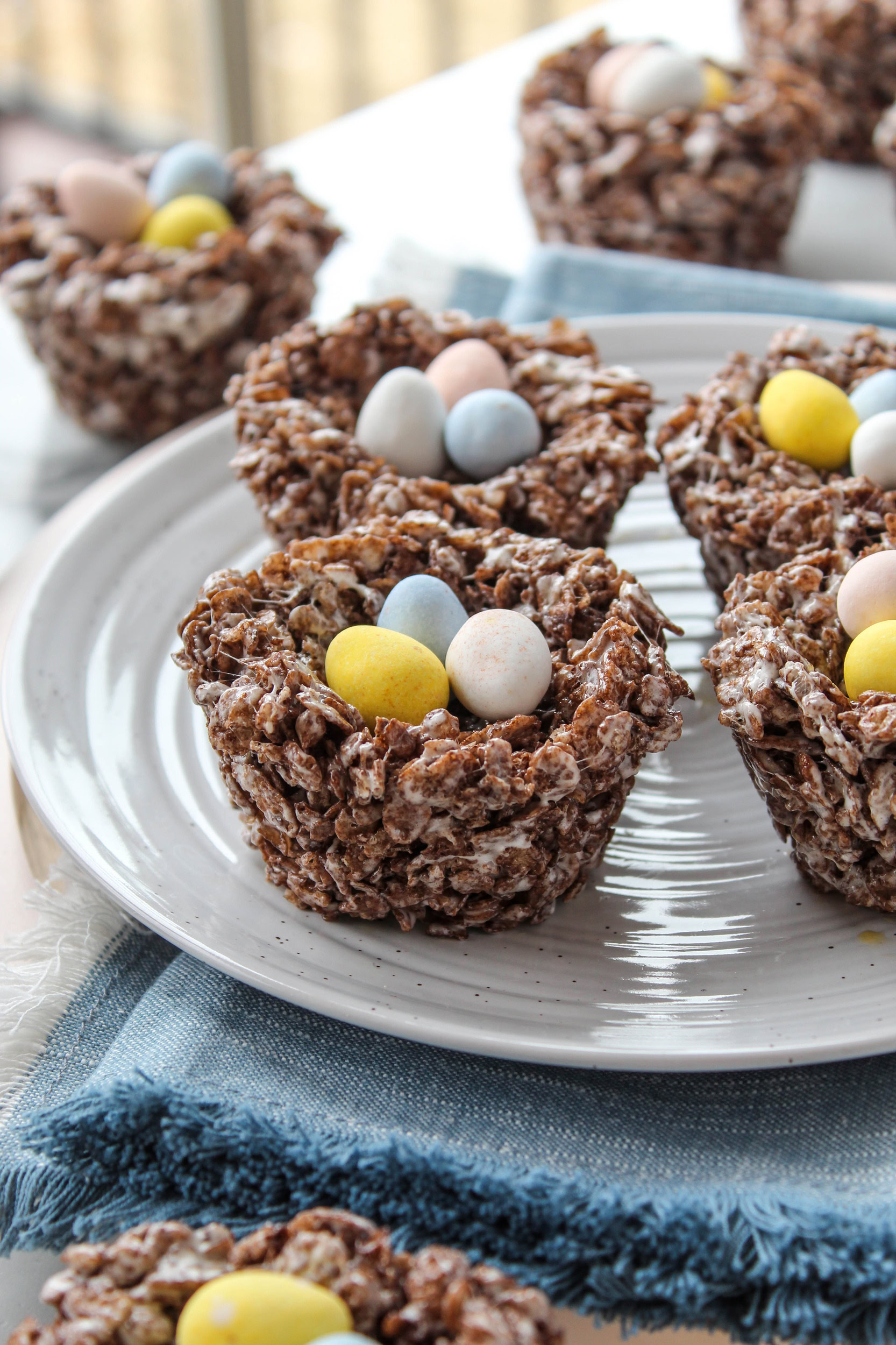 Cocoa Krispie Bird Nest Cookies