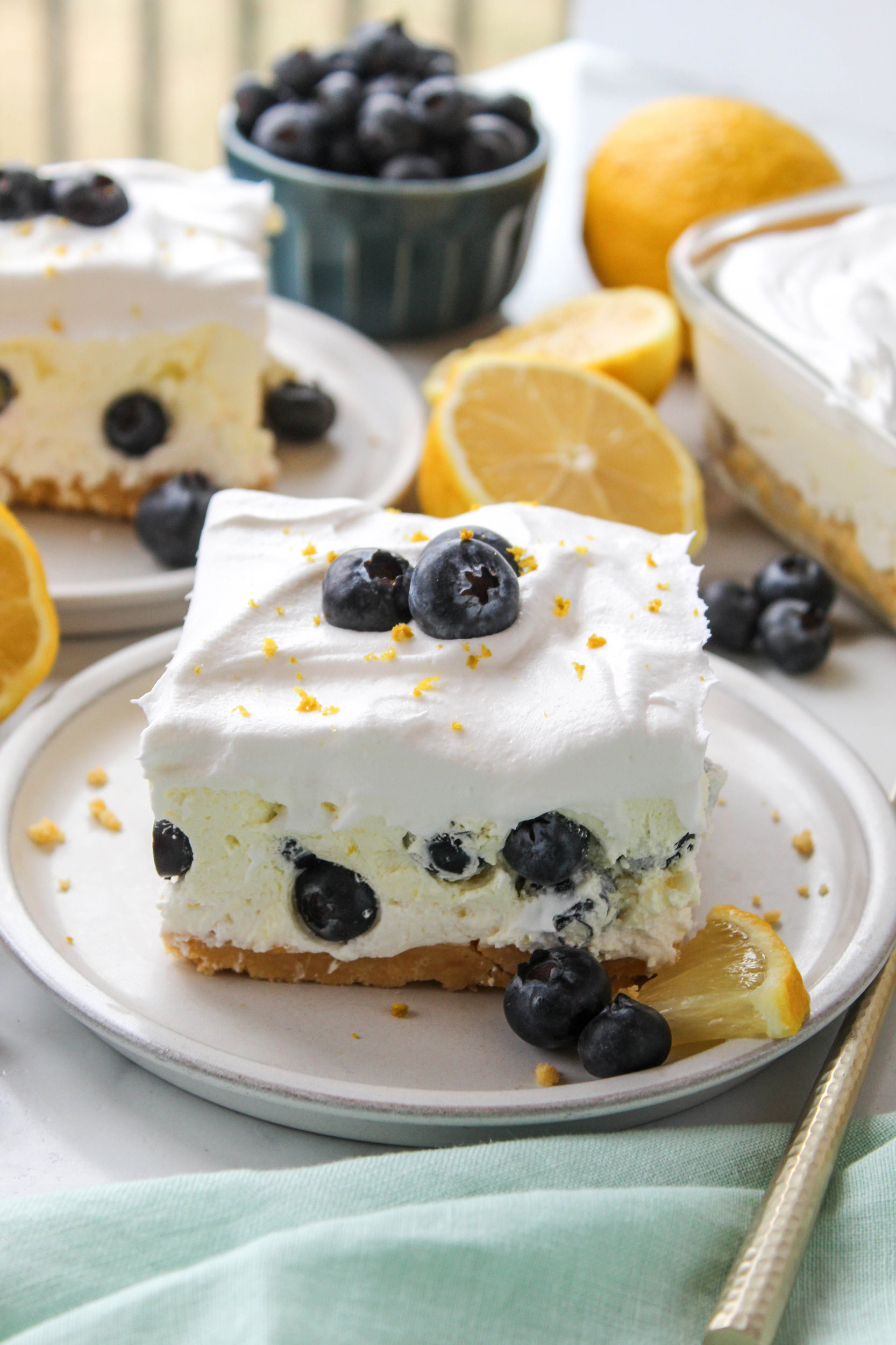 No Bake Lemon Blueberry Cheesecake Recipe