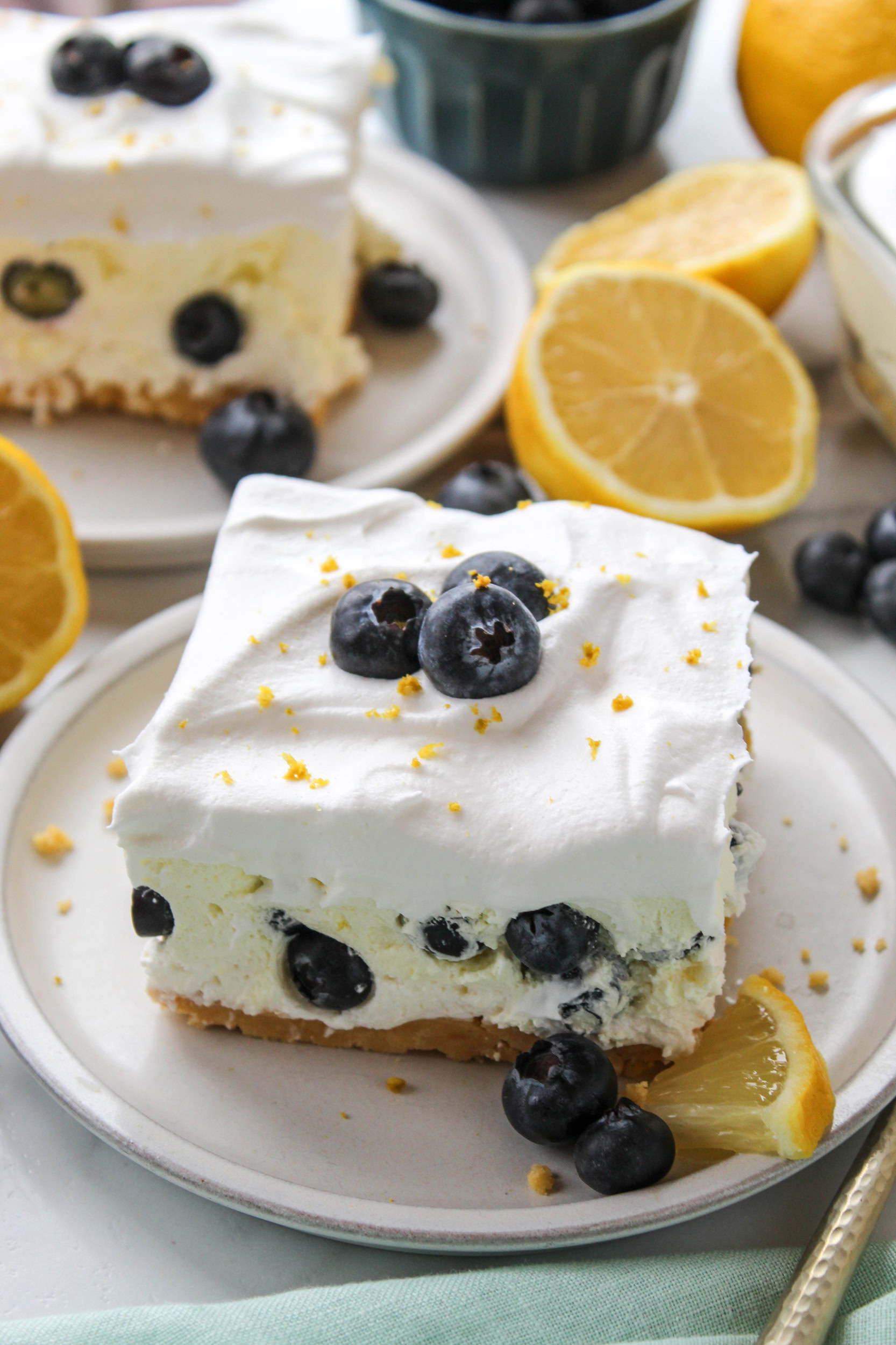 No Bake Lemon Blueberry Cheesecake Recipe