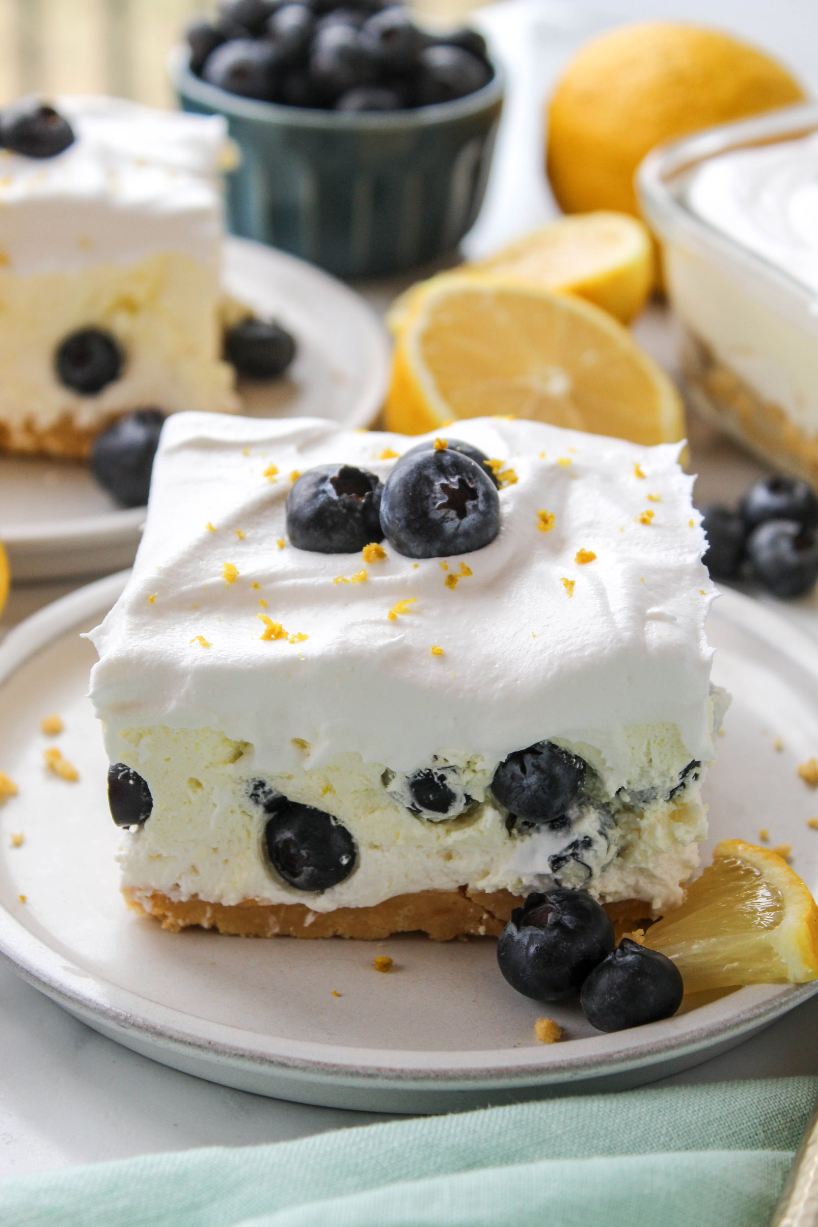 No Bake Lemon Blueberry Cheesecake Recipe