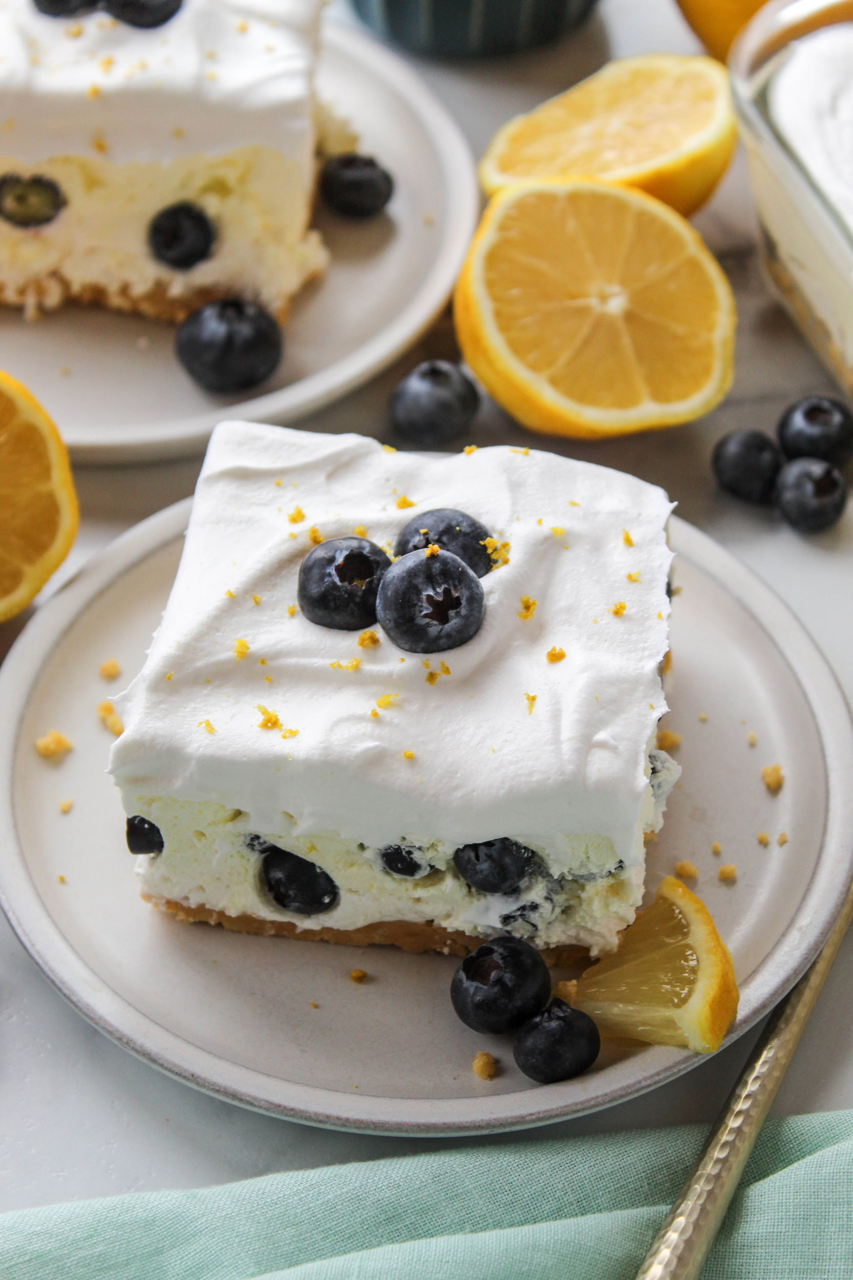 No Bake Lemon Blueberry Cheesecake Recipe
