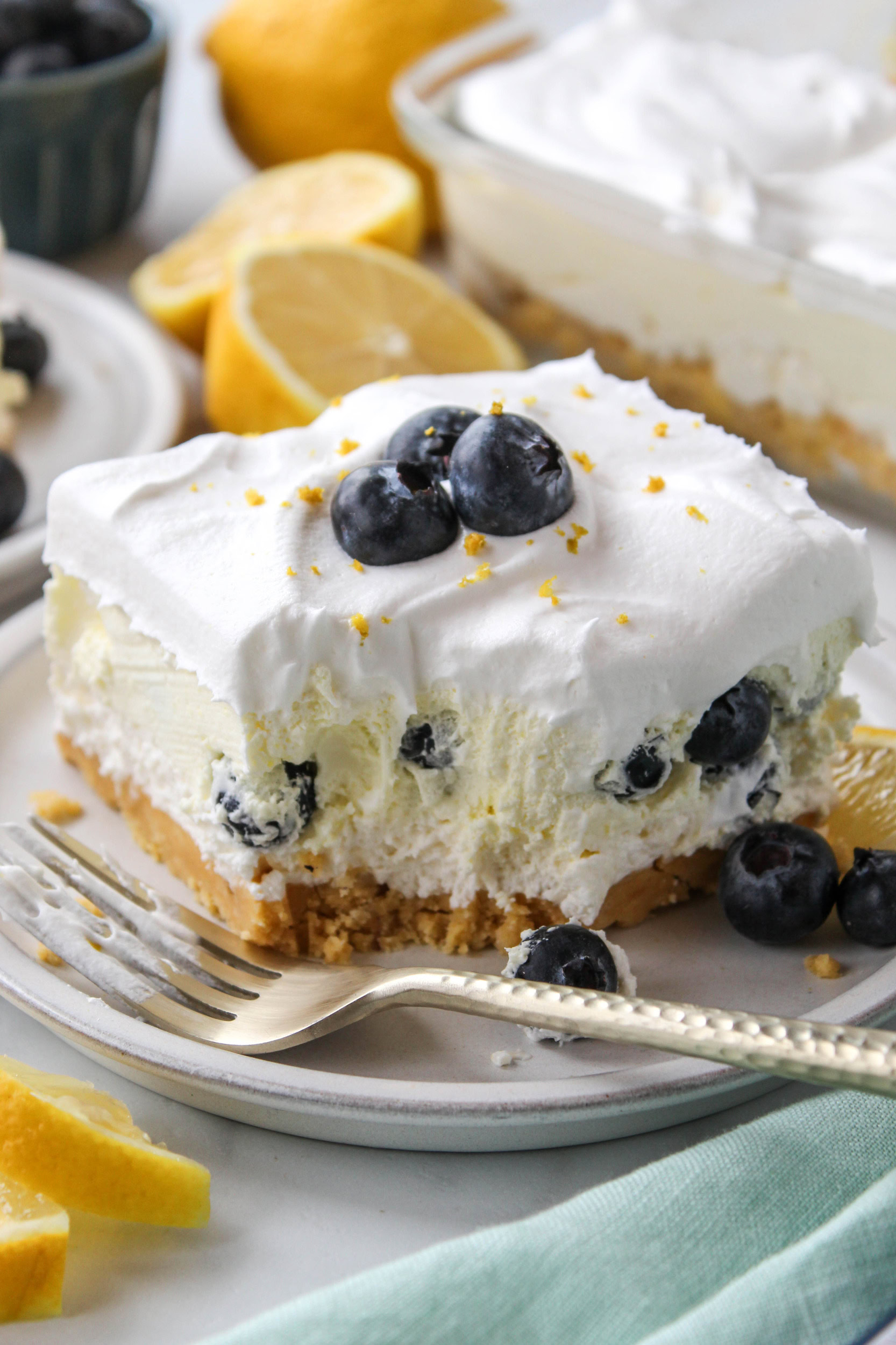 No Bake Lemon Blueberry Cheesecake Recipe