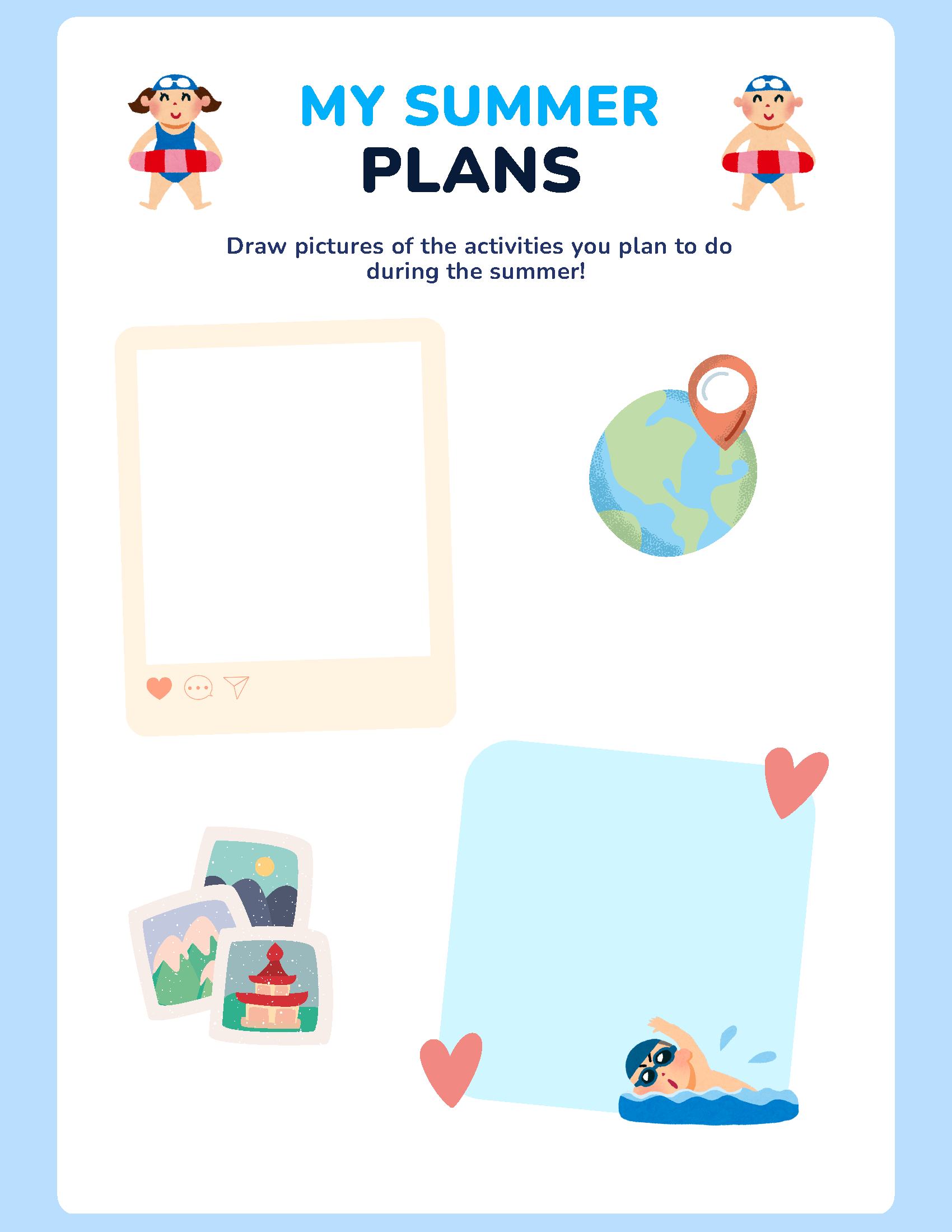 Free Printable Summer Activity Sheets