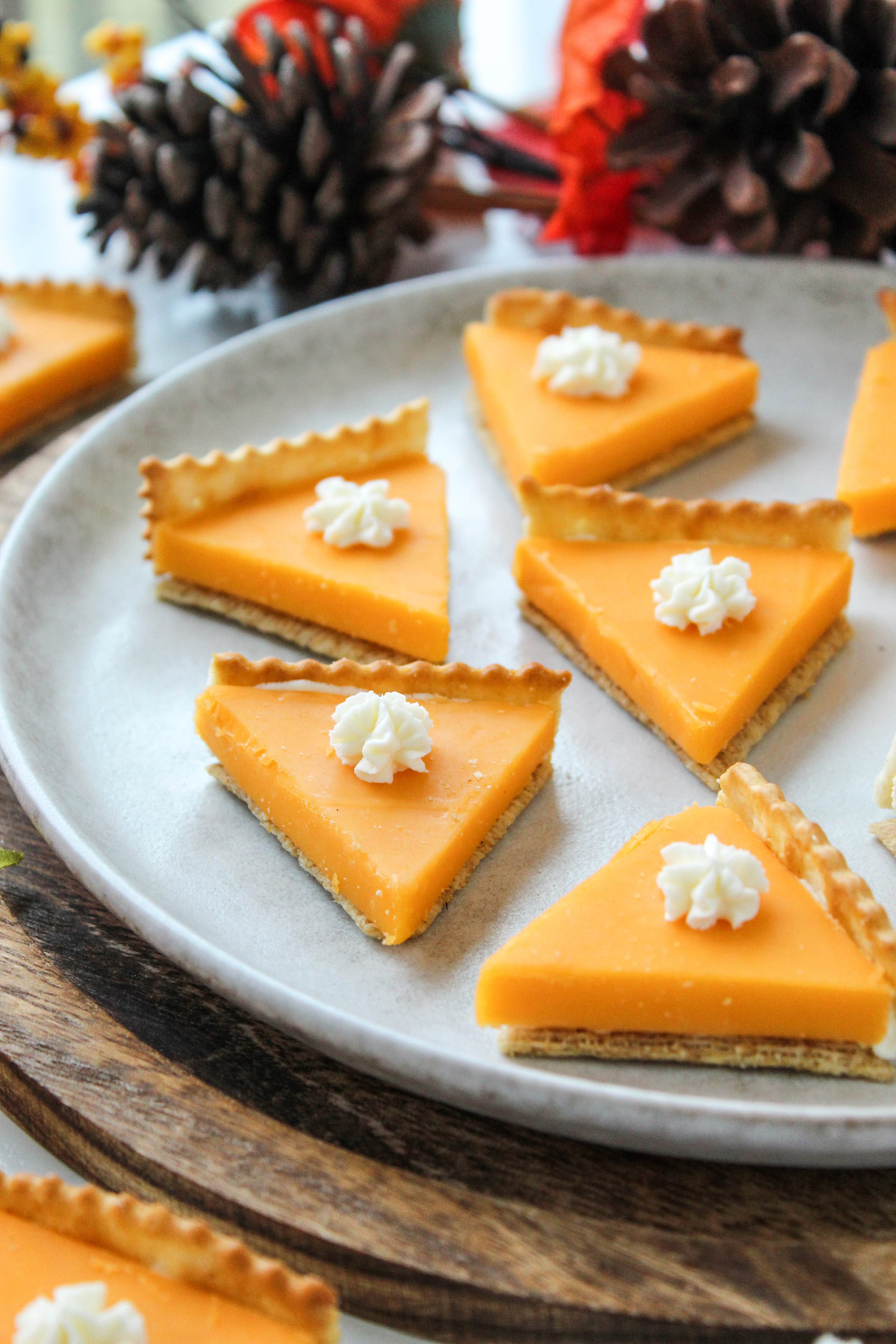 Cheese & Cracker Pumpkin Pies