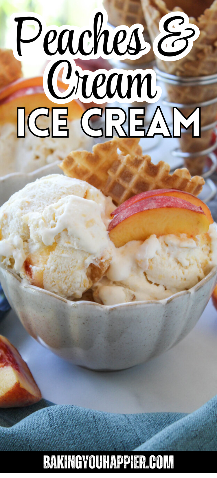No Churn Peaches and Cream Ice Cream Recipe