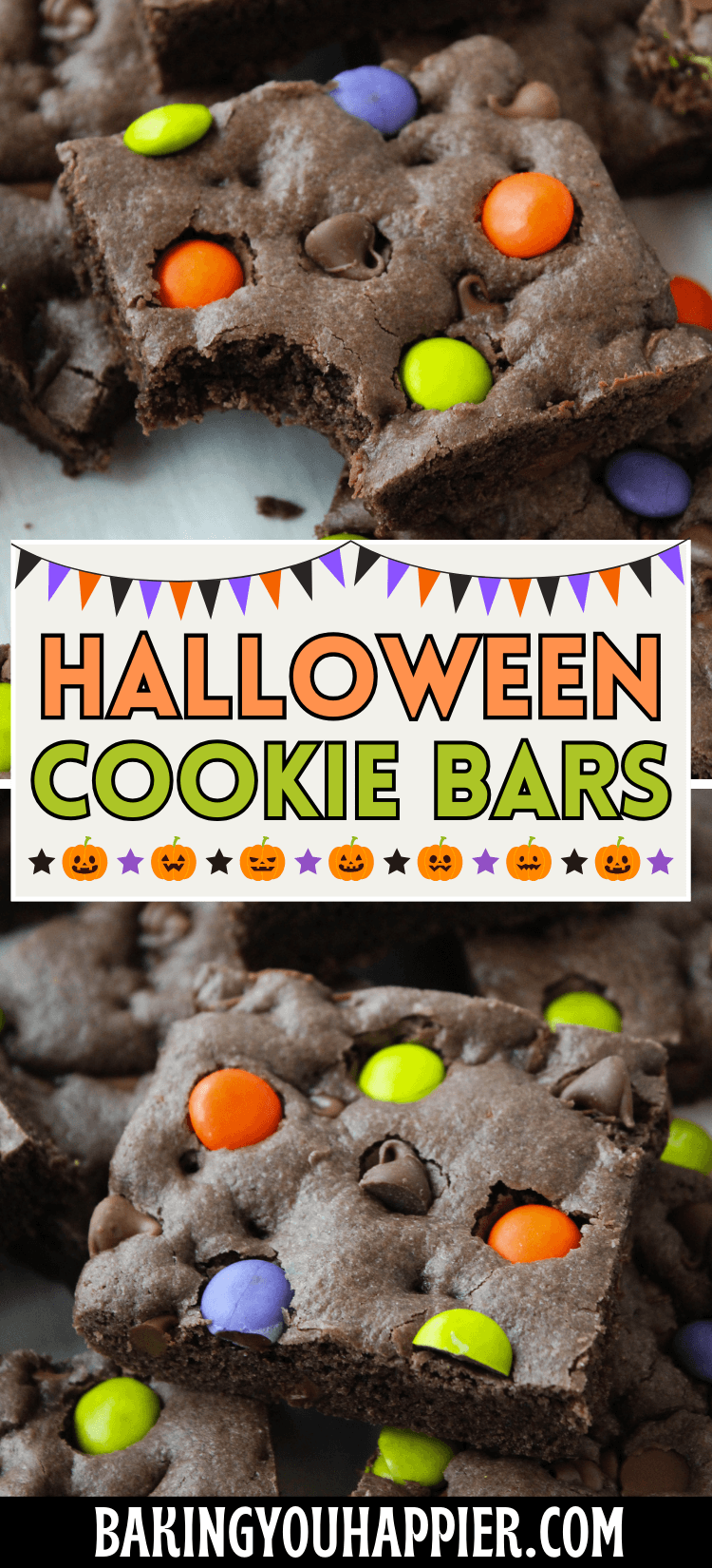 Halloween M&M Cake Mix Cookie Bar Recipe
