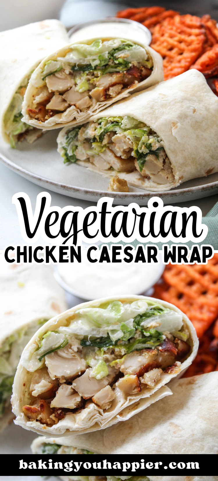 Vegetarian Chicken Caesar Wrap