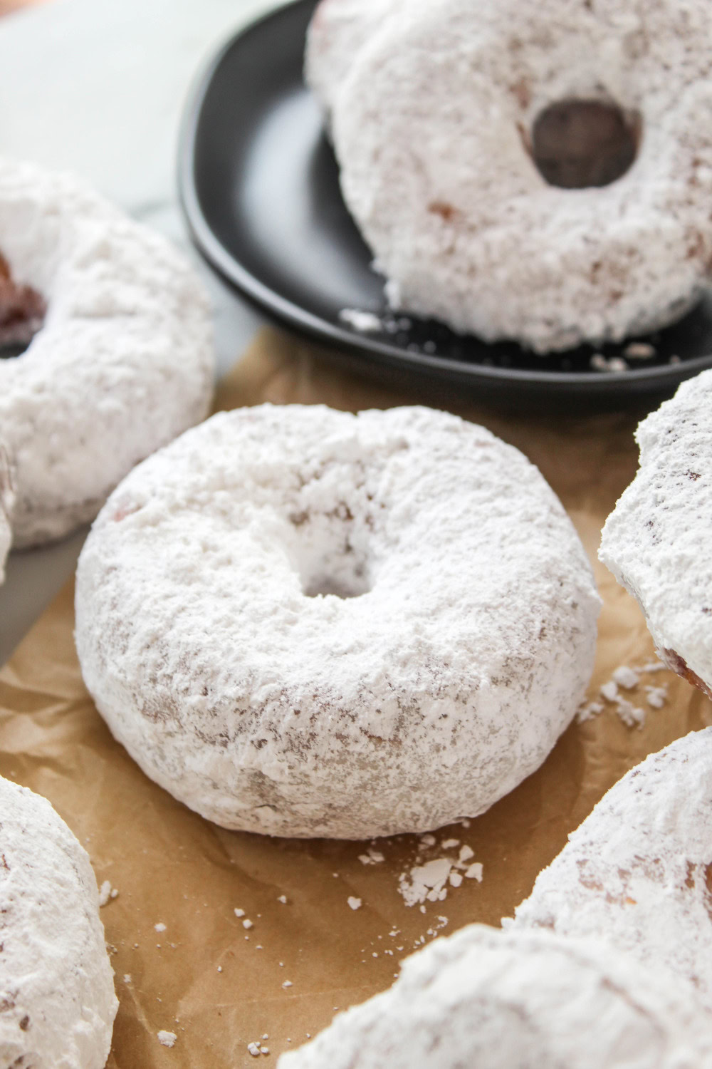 Powdered Sugar Canned Biscuit Donuts