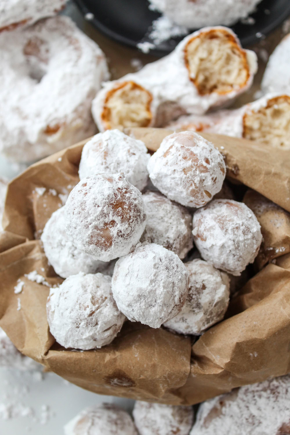 Powdered Sugar Biscuit Donut Holes Recipe