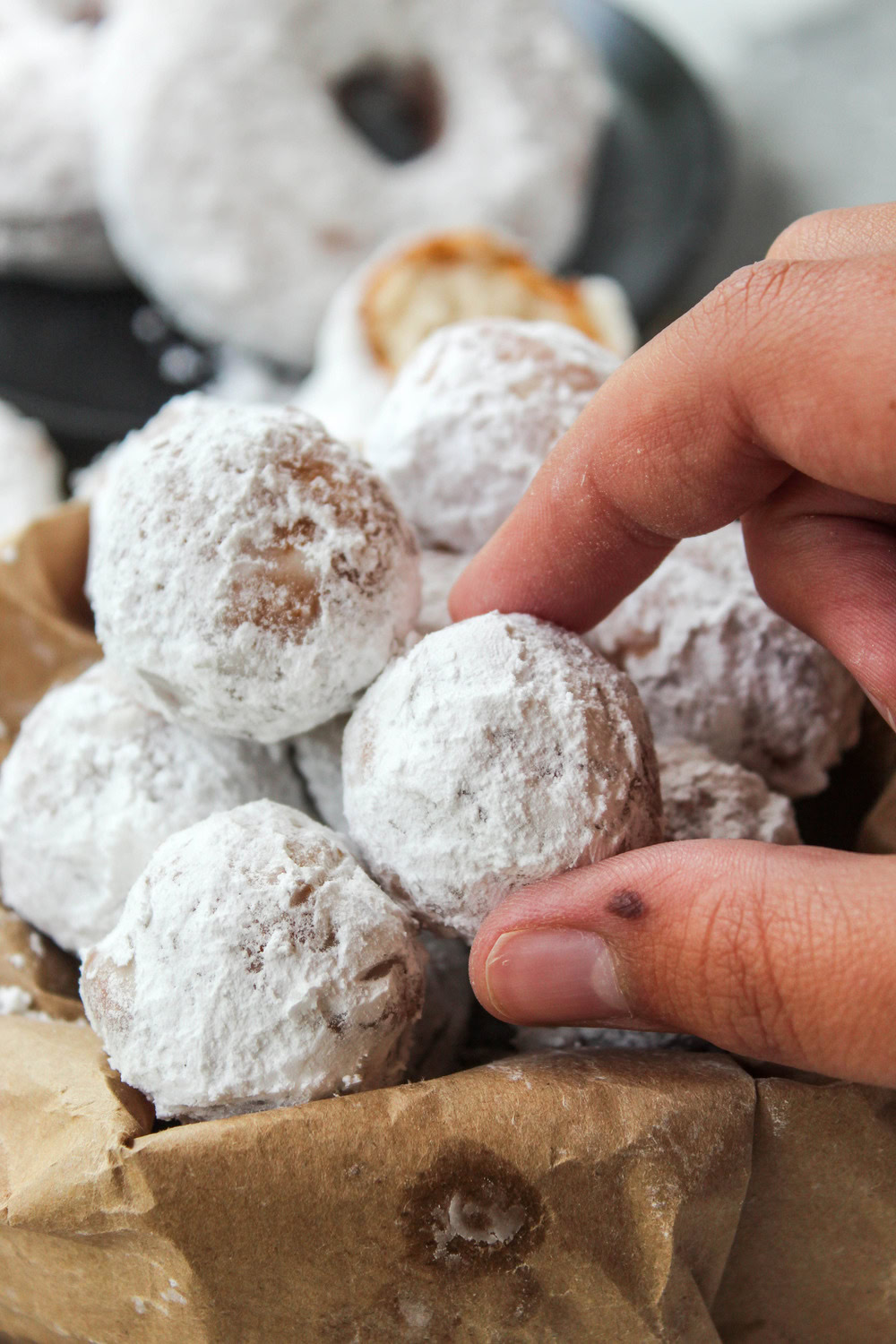 Powdered Sugar Biscuit Donut Holes Recipe